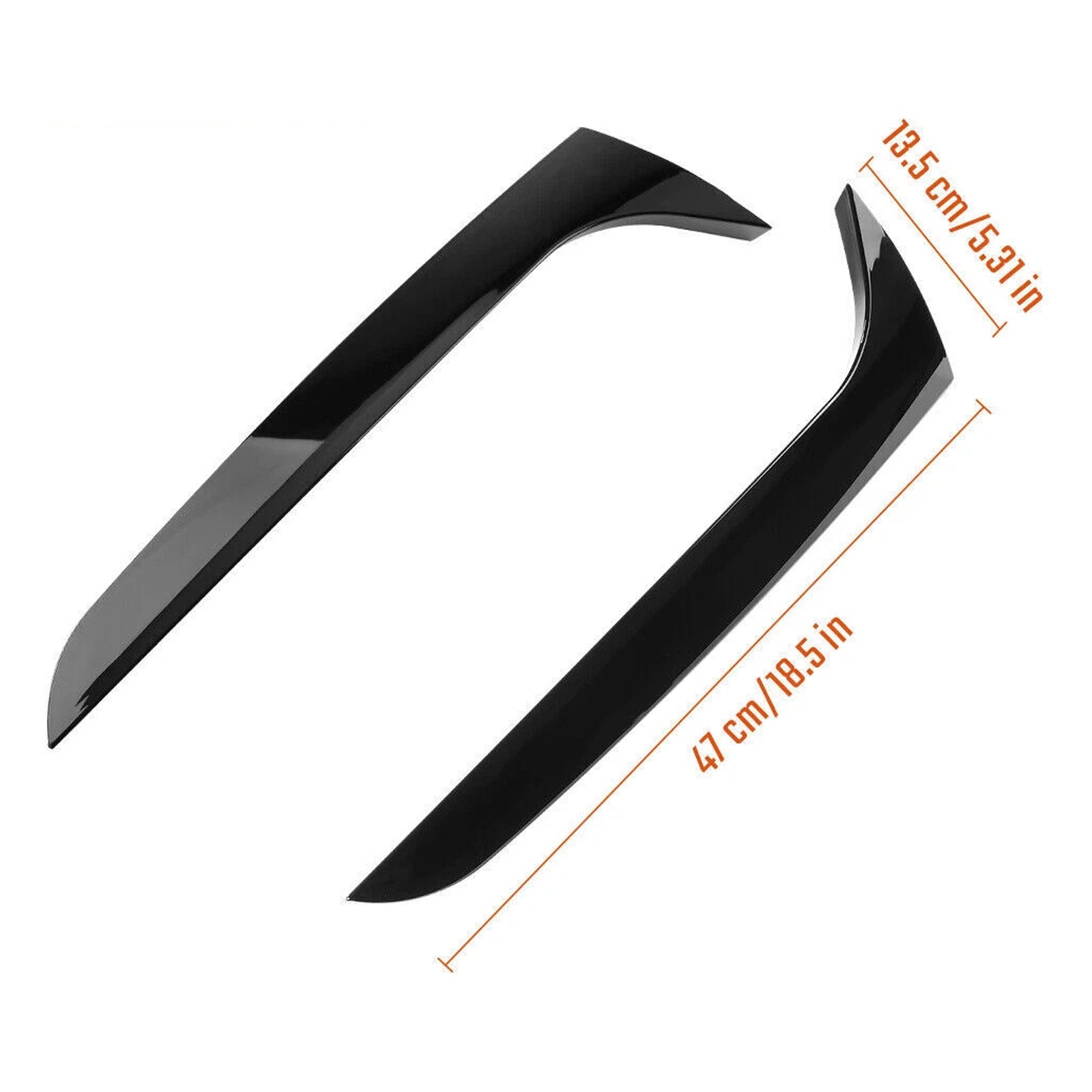 Par de alerones laterales de ventana trasera negro brillante para Audi A4 B8 Avant 2009-2016