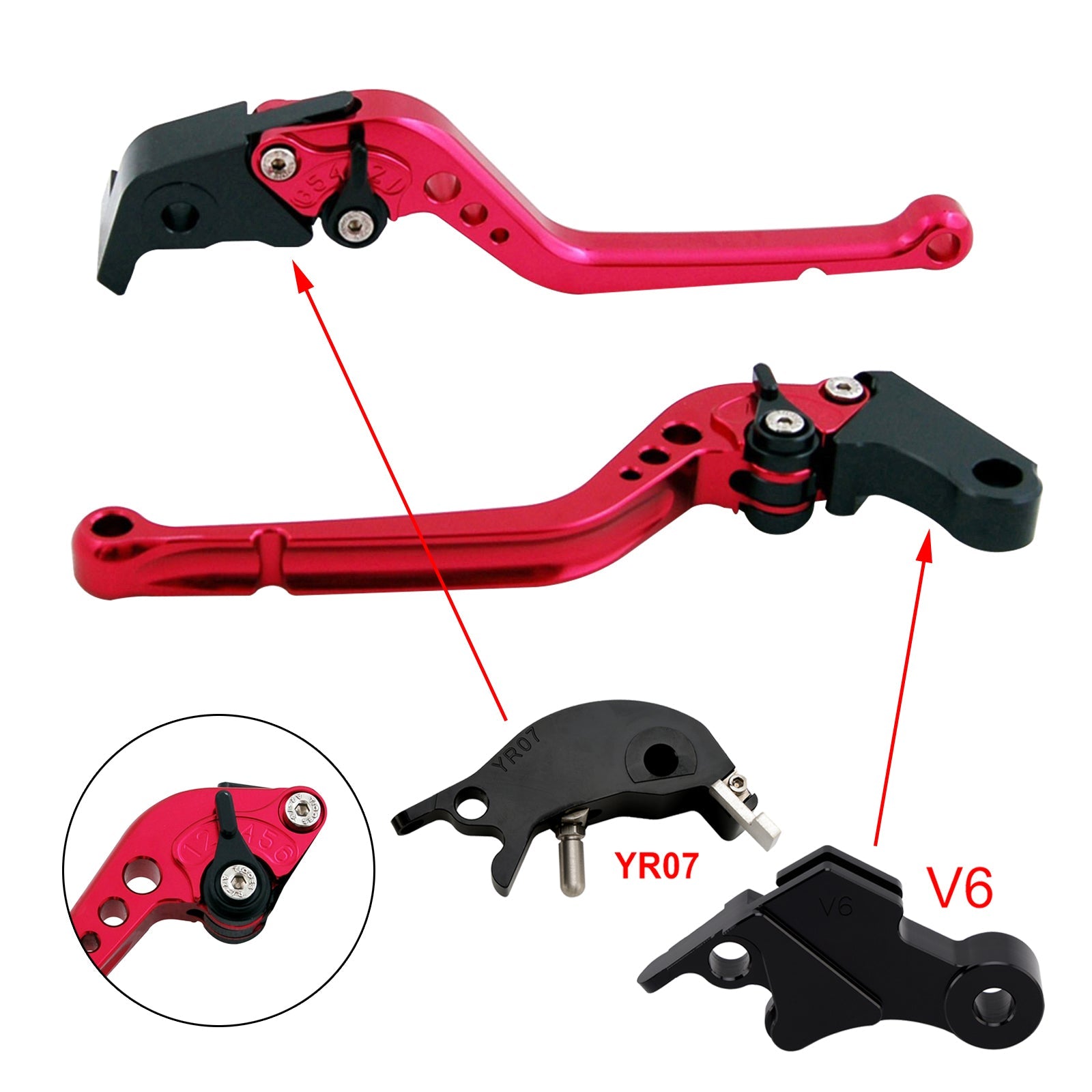 Levier de frein et d'embrayage long compatible avec YAMAHA XSR900 XSR900GP MT-09 MT-09SP 2024-2025