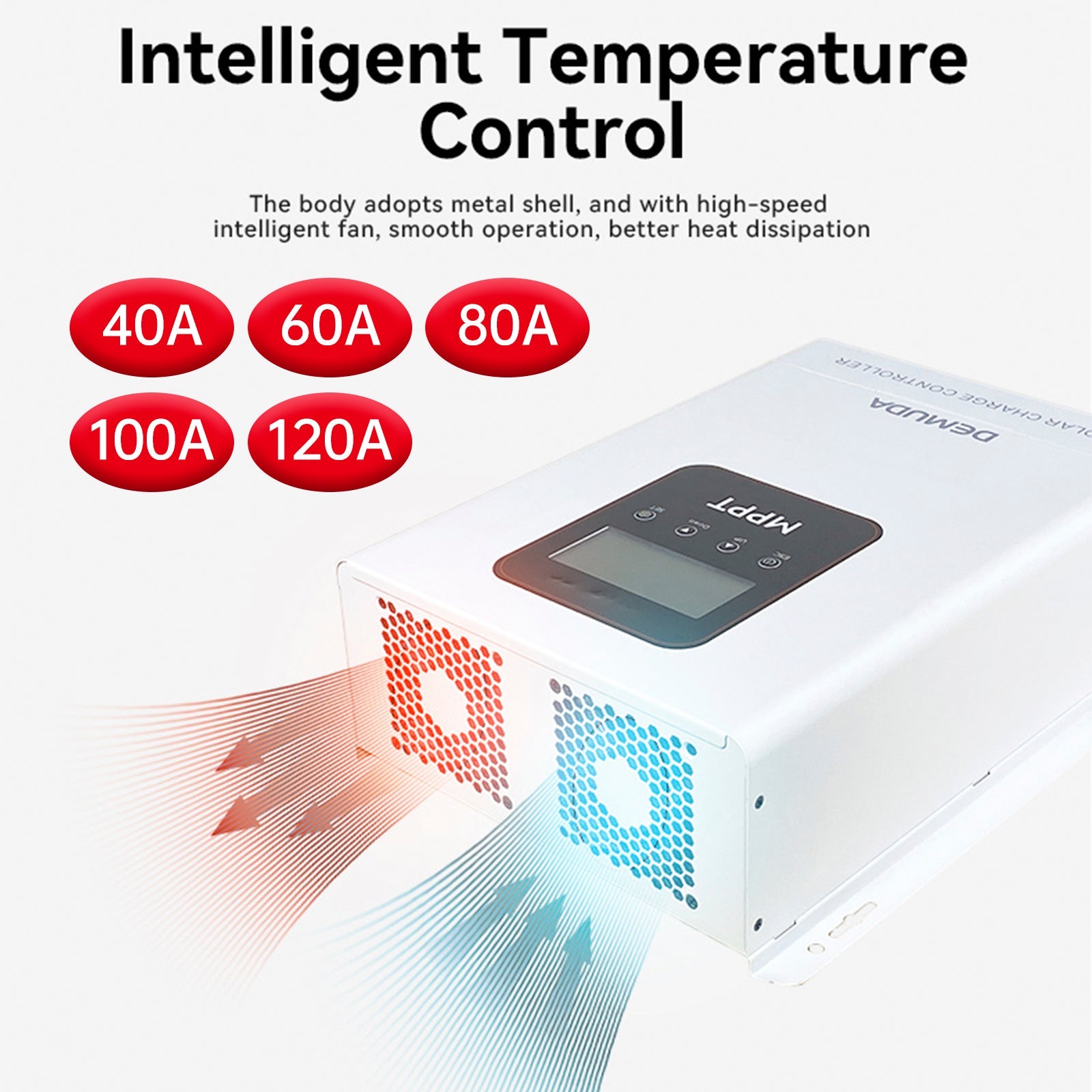 Contrôleur solaire MPPT 40 A-120 A 12 V-48 V pour stockage d'énergie photovoltaïque domestique