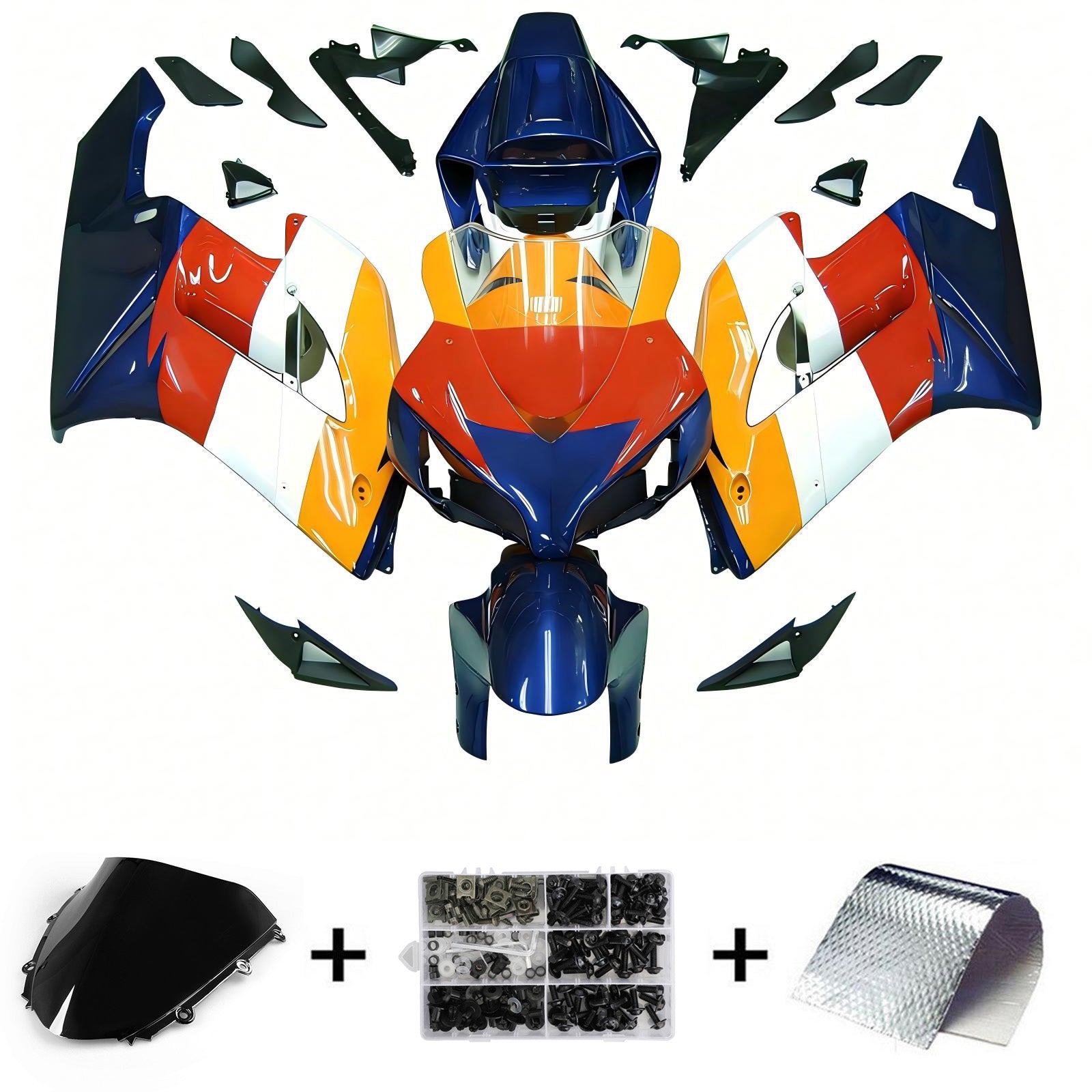 Kit de carenado de inyección, carrocería de plástico ABS para Honda CBR1000RR 2004-2005