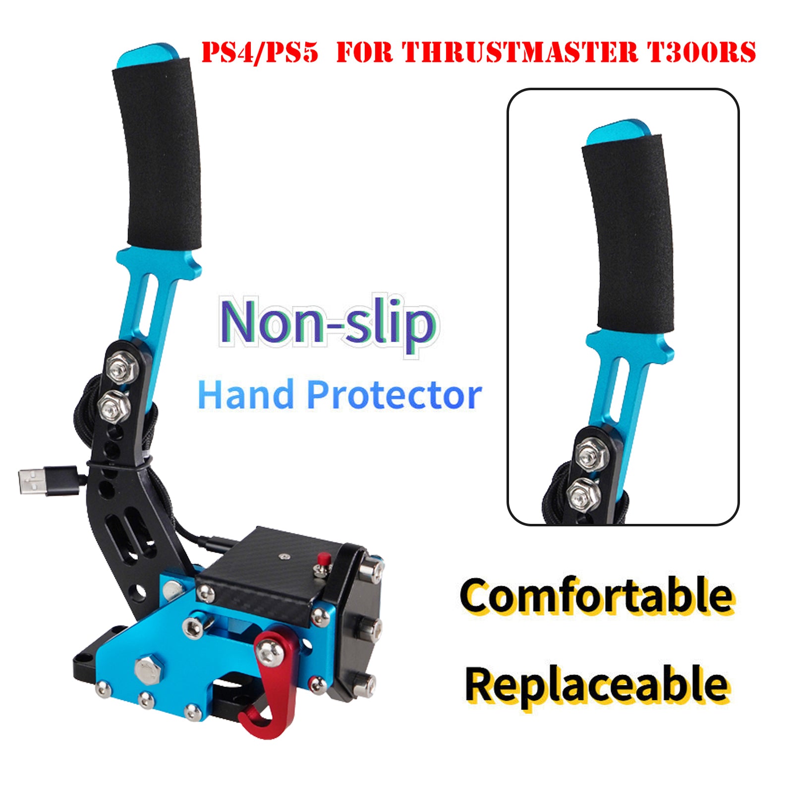 USB3.0 14 bity hamulec PS4/PS5 z ręką SIM do gier wyścigowych stoi kierownicy G29