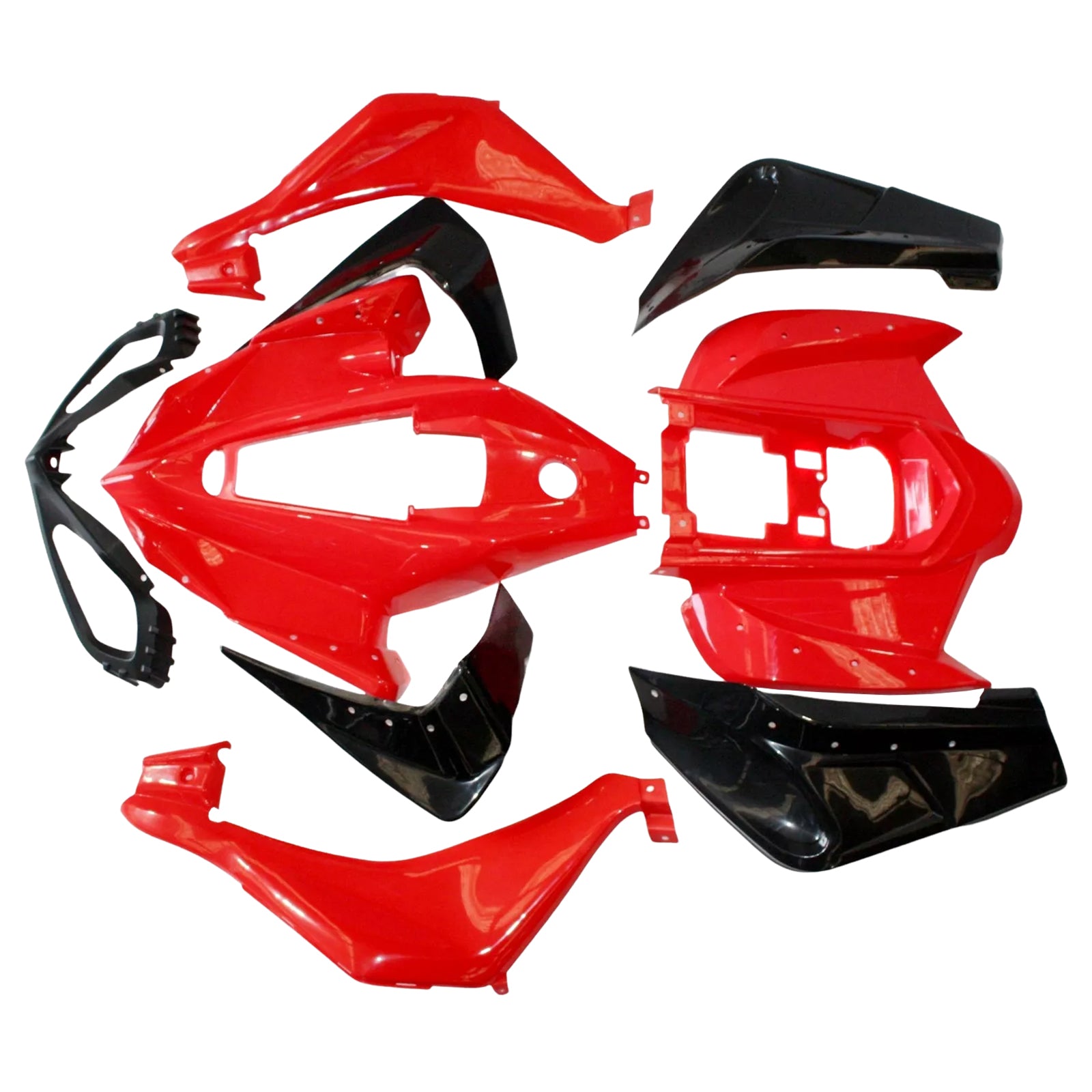 Kit carenatura e parafango in plastica per quad fuoristrada ATV Mars Sport 110cc 125cc Rosso