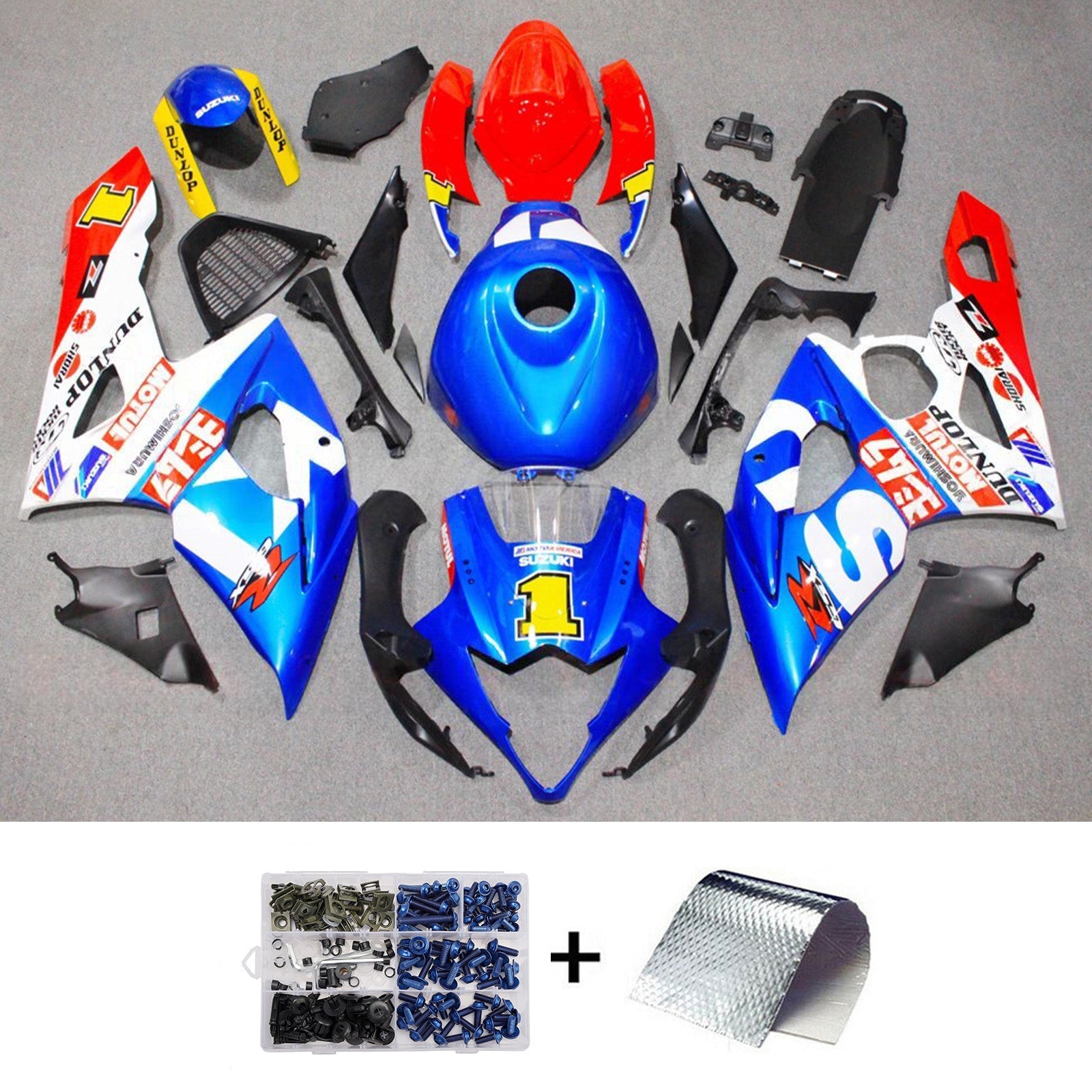 Kit de carénage injecté en plastique ABS pour Suzuki GSXR1000 2005-2006 K5