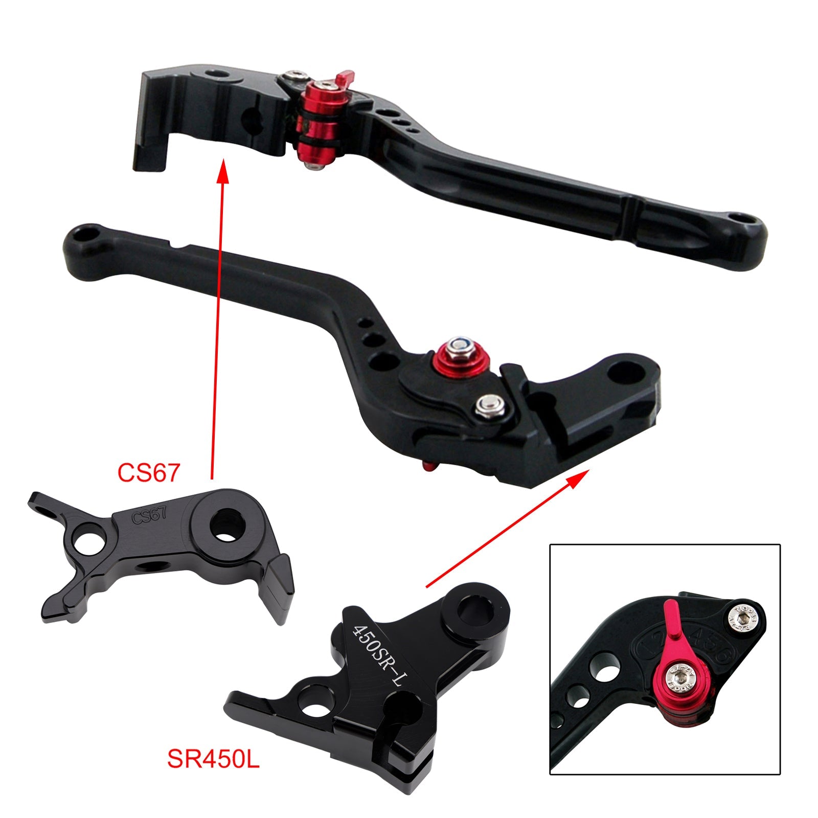 Levier de frein et d'embrayage long compatible avec VOGE DS900X 900DSX 2024-2026