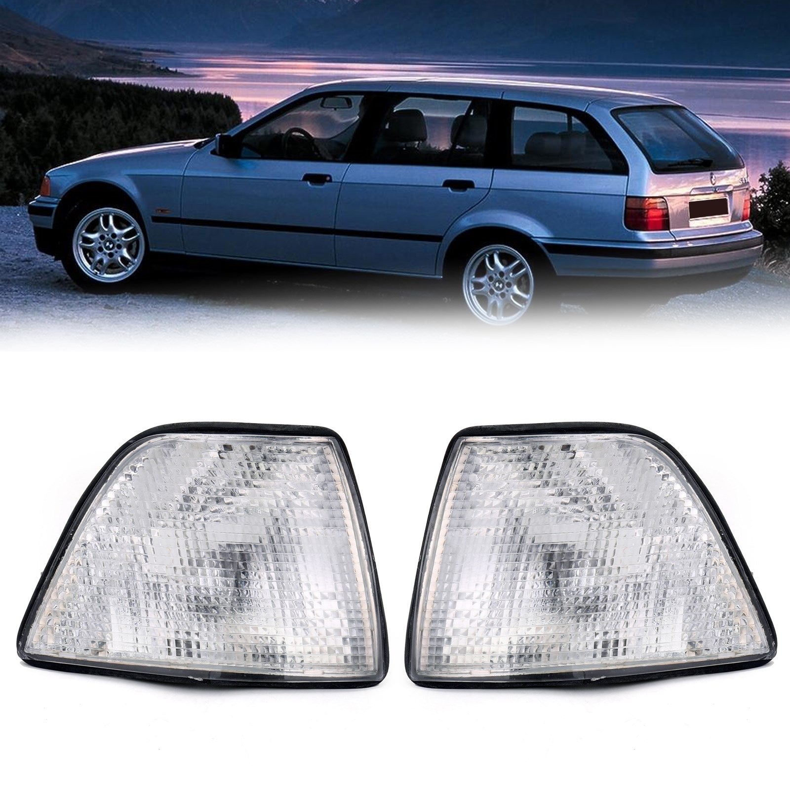 Luces De Esquina Para Bmw E36 3-Series 4Dr Sedan/Hatchback 1992-1998 Blanco