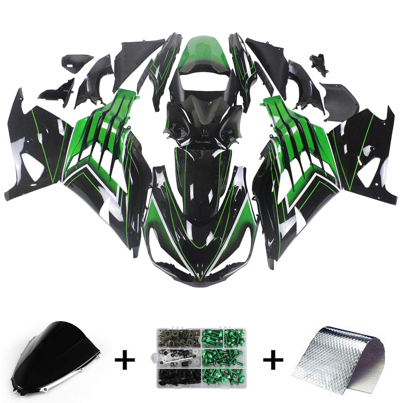 Kit de carénage par injection, carrosserie adaptée à la Kawasaki ZX14R ZZR1400 2012-2026