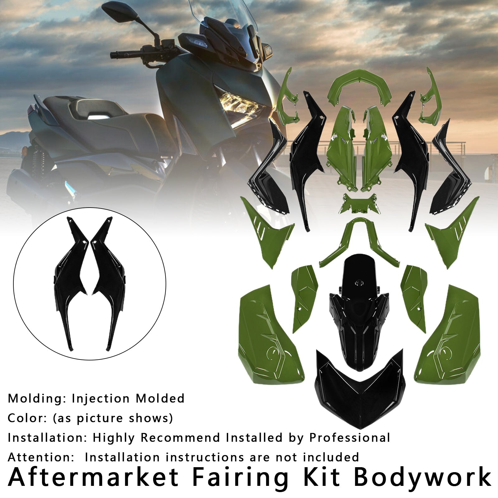Kitting and Bodywork Kit inyectado para Yamaha X-Max 300 XMAX 2023-2024