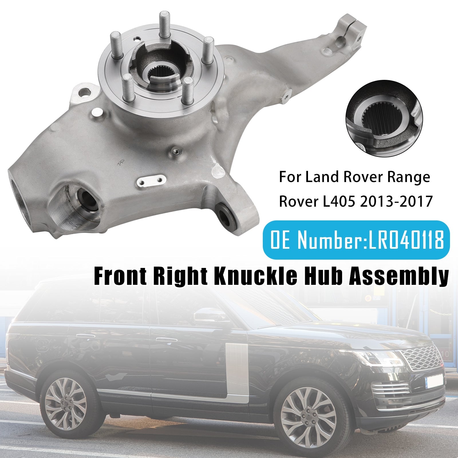 Ensemble moyeu de fusée avant droit pour Range Rover L405 (2013-2017) LR040118