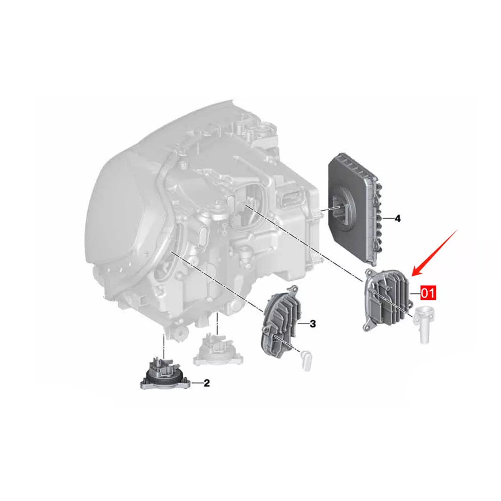 Módulo LED DRL GAUCHE ET LAW BLANC 63117466107 63117466108 para BMW G01 X3 G02 X4 F97 X3M F98 X4M 2018-2021