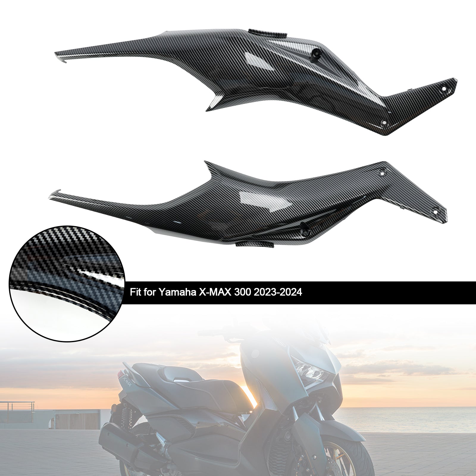 Panneau de carénage de siège arrière latéral pour Yamaha X-MAX 300 2023-2024