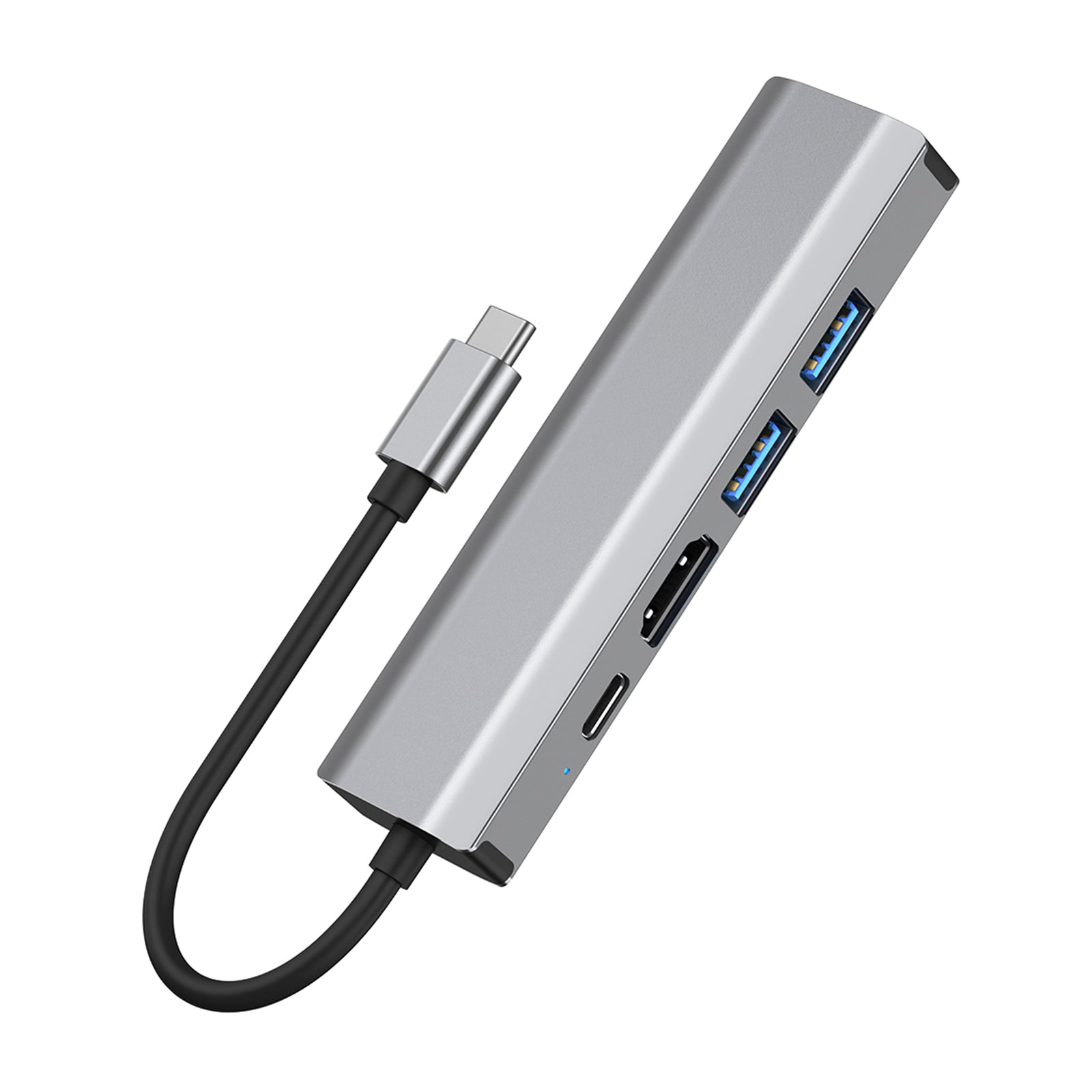 Adaptateur 5 en 1 TYPE-C vers USB 3.0*1 + USB 2.0*1 + PD100W/USB-C Data + HDMI + carte réseau 100M pour iPad