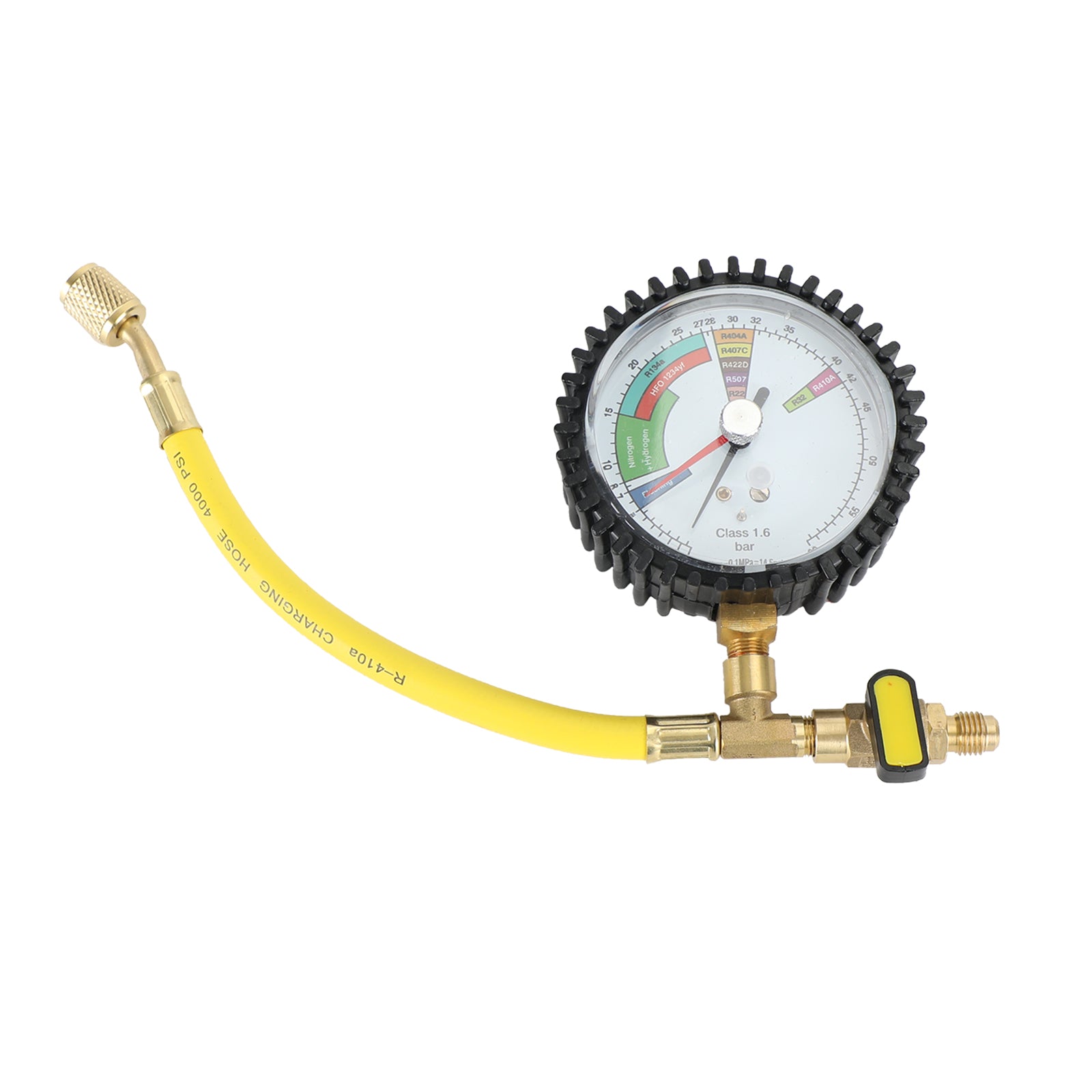 Testeur Pression Azote Pour Climatisation - Plage -1 à 60 Bar, Connecteur SAE 6,35 Mm - Compatible R22, R407C, R410A