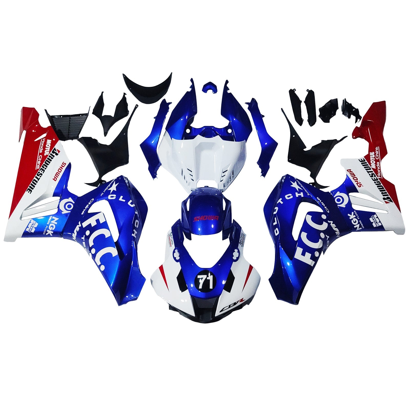 Komplet pomanjkanja, ki se vbrizga v ABS plastiko za Honda CBR1000RR-R 2020-2023