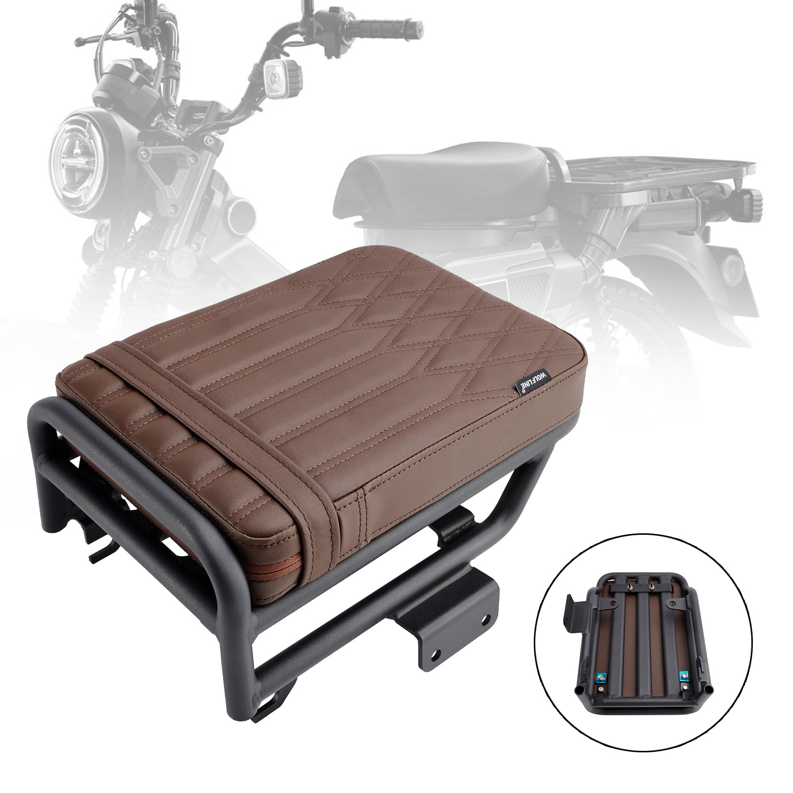 Coussin de siège passager arrière plat marron pour HONDA CT125 Huntercub 125 2020-2023