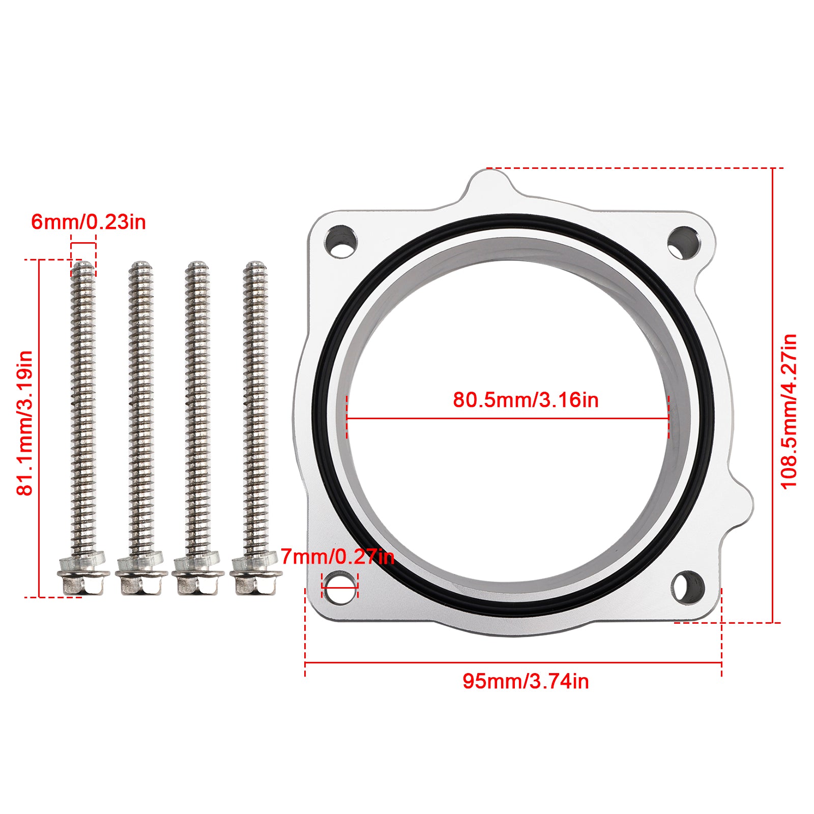 Distančnik ohišja dušilne lopute za Dodge RAM 3500 5.7L V8 2009-2016