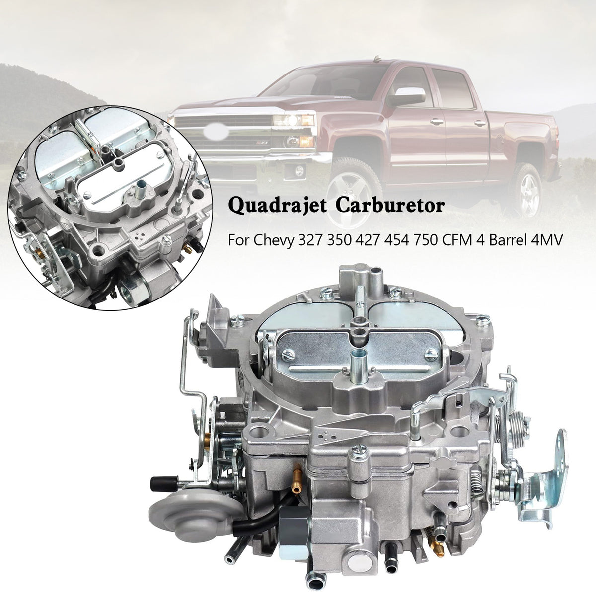 Quadrajet Carburetor Pour Chevy 327 350 427 454 750 CFM 4 Barrel 4MV