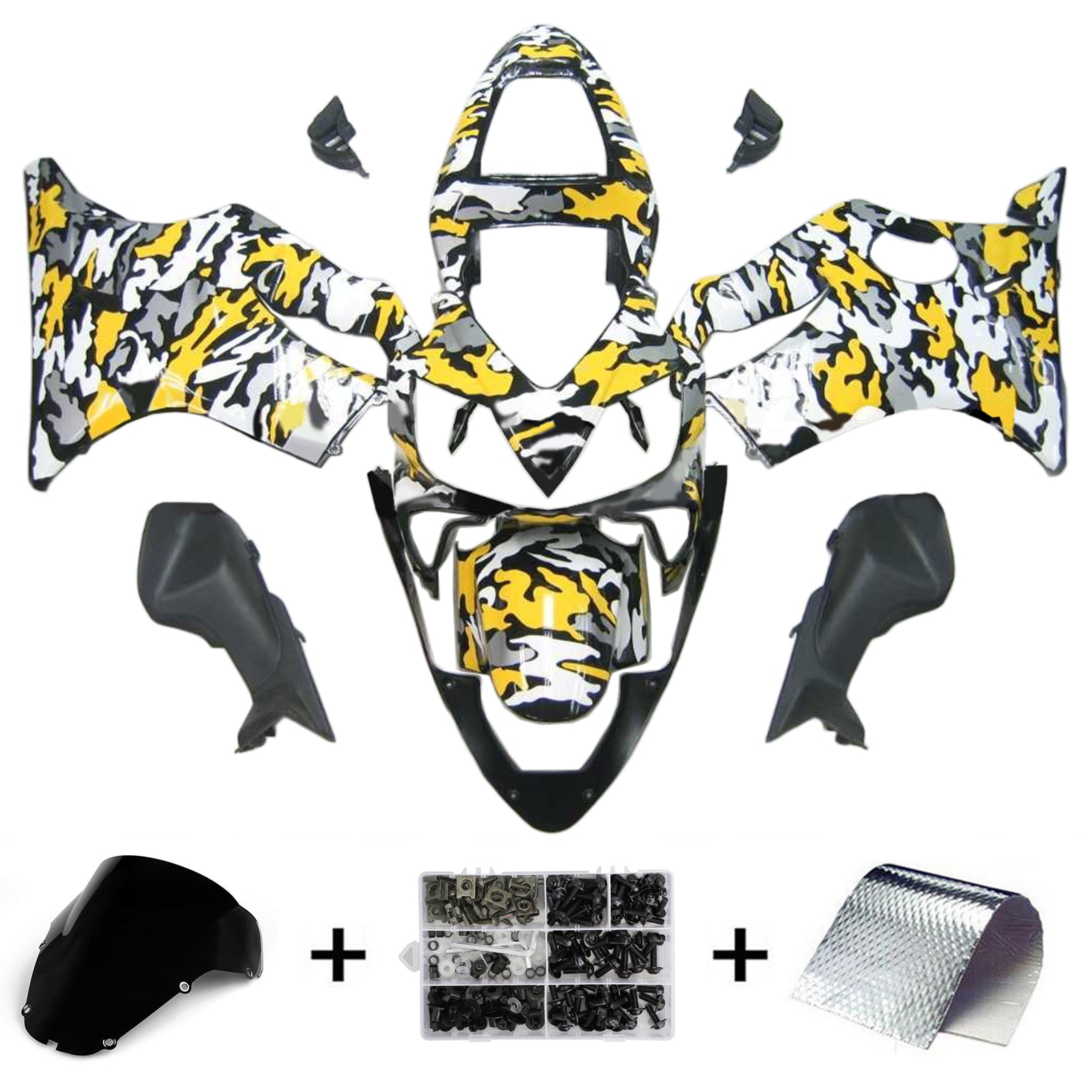 Kit de carénage par injection, carrosserie en plastique ABS pour Honda CBR600 F4i 2001-2003
