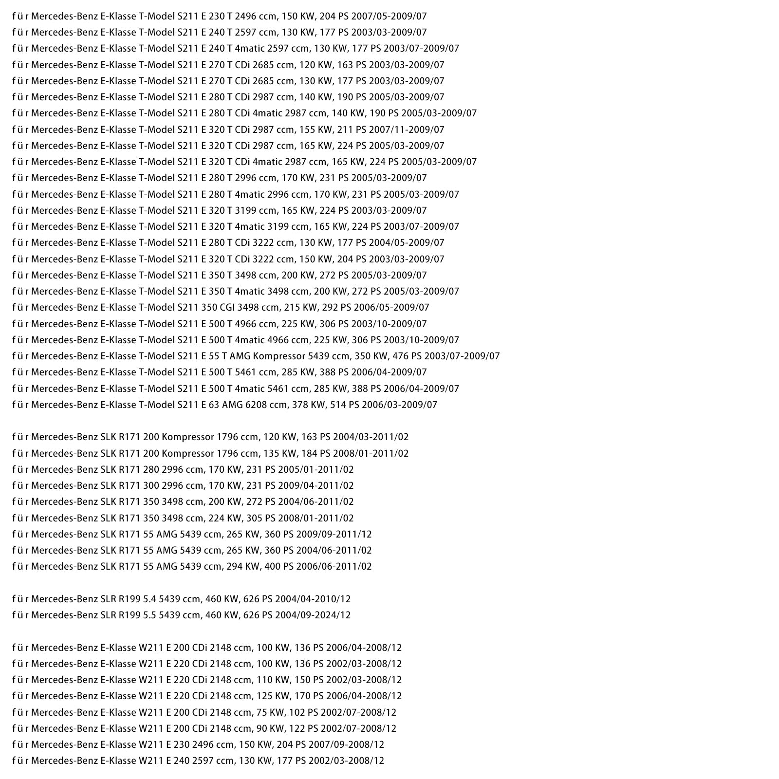 Verrou de hayon A1717500085 pour Mercedes Classe C CLK C209 W203