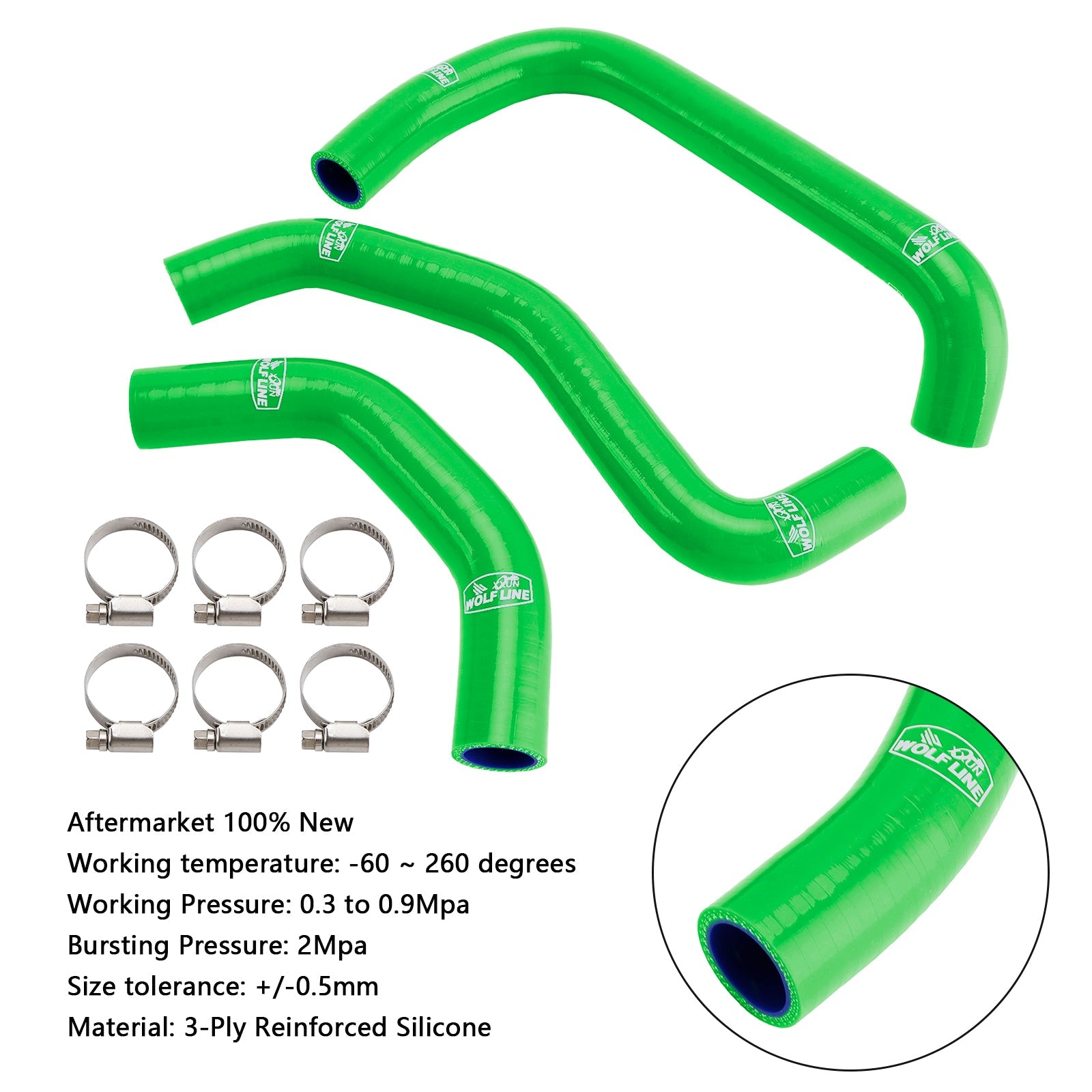 Durite de refroidissement en silicone pour radiateur Kawasaki ZX10R ZX-10RR (2021-2025)
