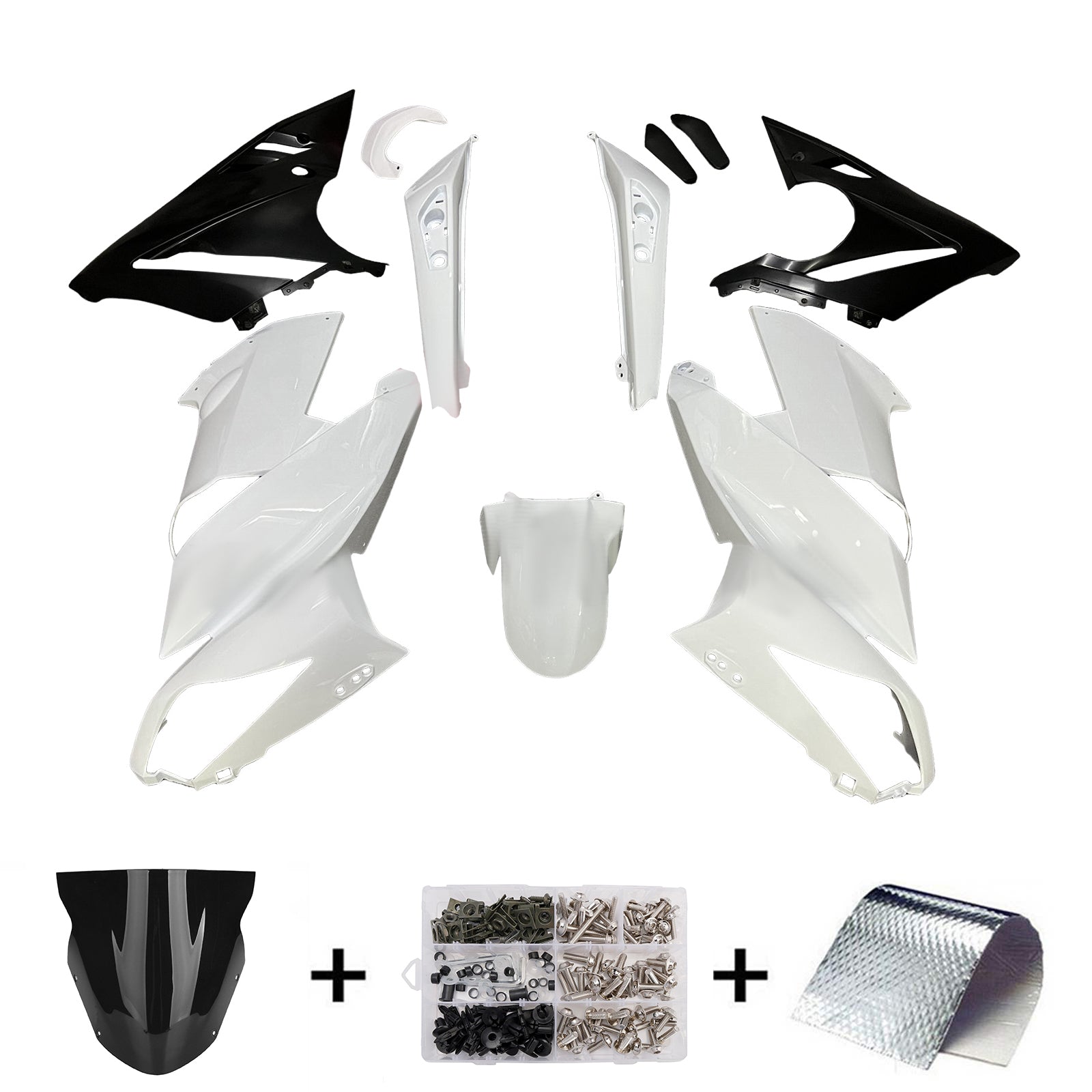 Kit di carenatura deficitato in plastica per Kawasaki Ninja650 ER-6F EX650 2009-2011