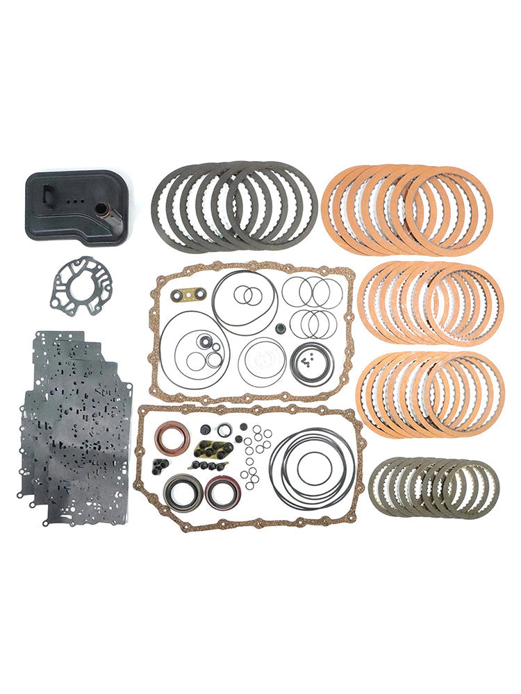 Kit de réfection complet pour transmissions 6L90, 6L90E, 6L80 et 6L80E, comprenant pistons, filtre et disques de friction.