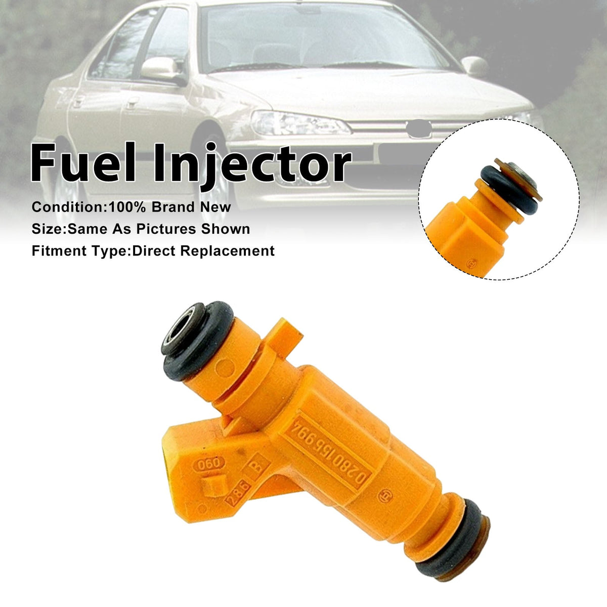 1 inyector de combustible para Peugeot 607 y Renault Clio II (2000-2002) - Referencia: 0280155994