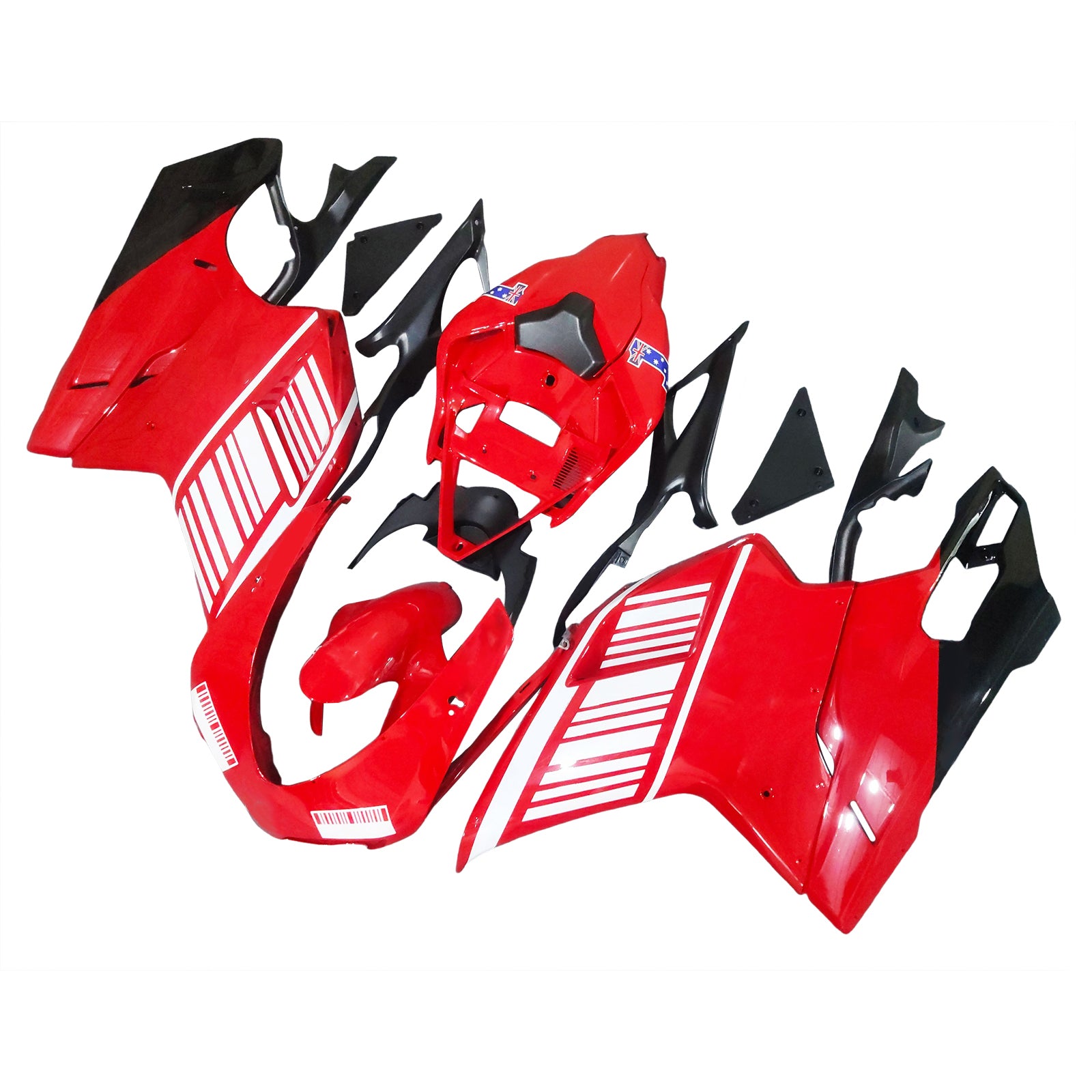 Kit de carénage par injection, carrosserie en plastique ABS, compatible avec Ducati 1098/1198/848 de 2007 à 2011
