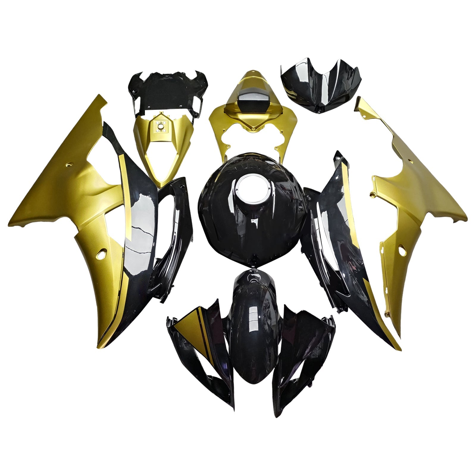 Kit de carénage injecté en plastique ABS pour Yamaha YZFR6 YZF-R6 2008-2016