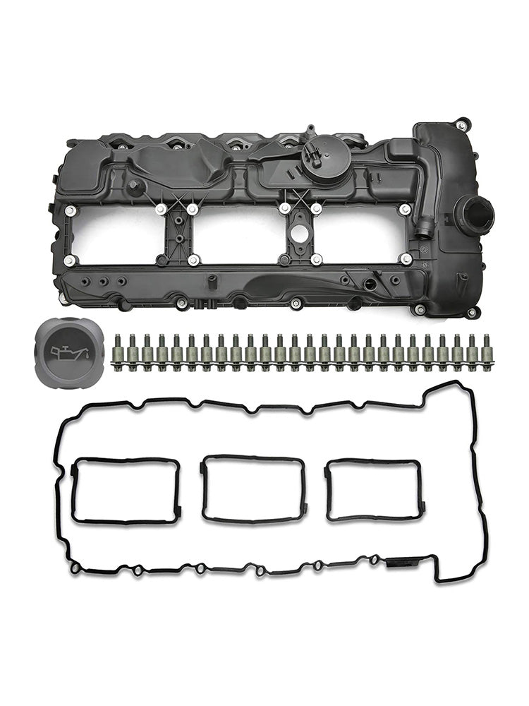 2009–2017 BMW F10/F11/F07 535i N55B30M0 3.0T Couvercle de valve avec joint + capuchon 11127570292 (copie)