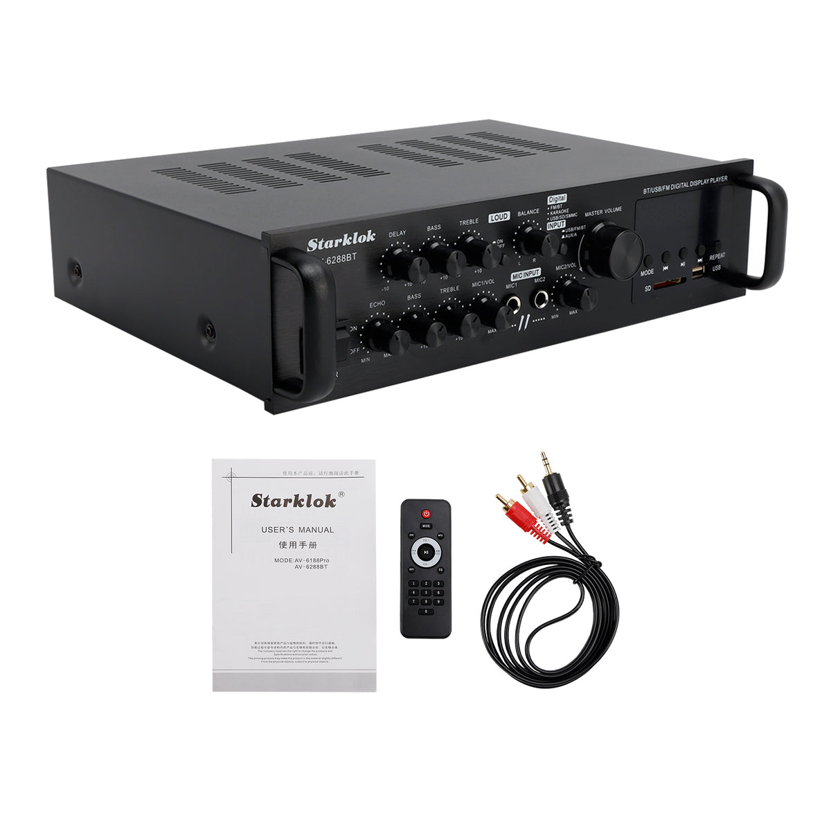 Amplificateur 5 canaux 2500 W HiFi Stéréo AV Surround SD FM Home Cinéma