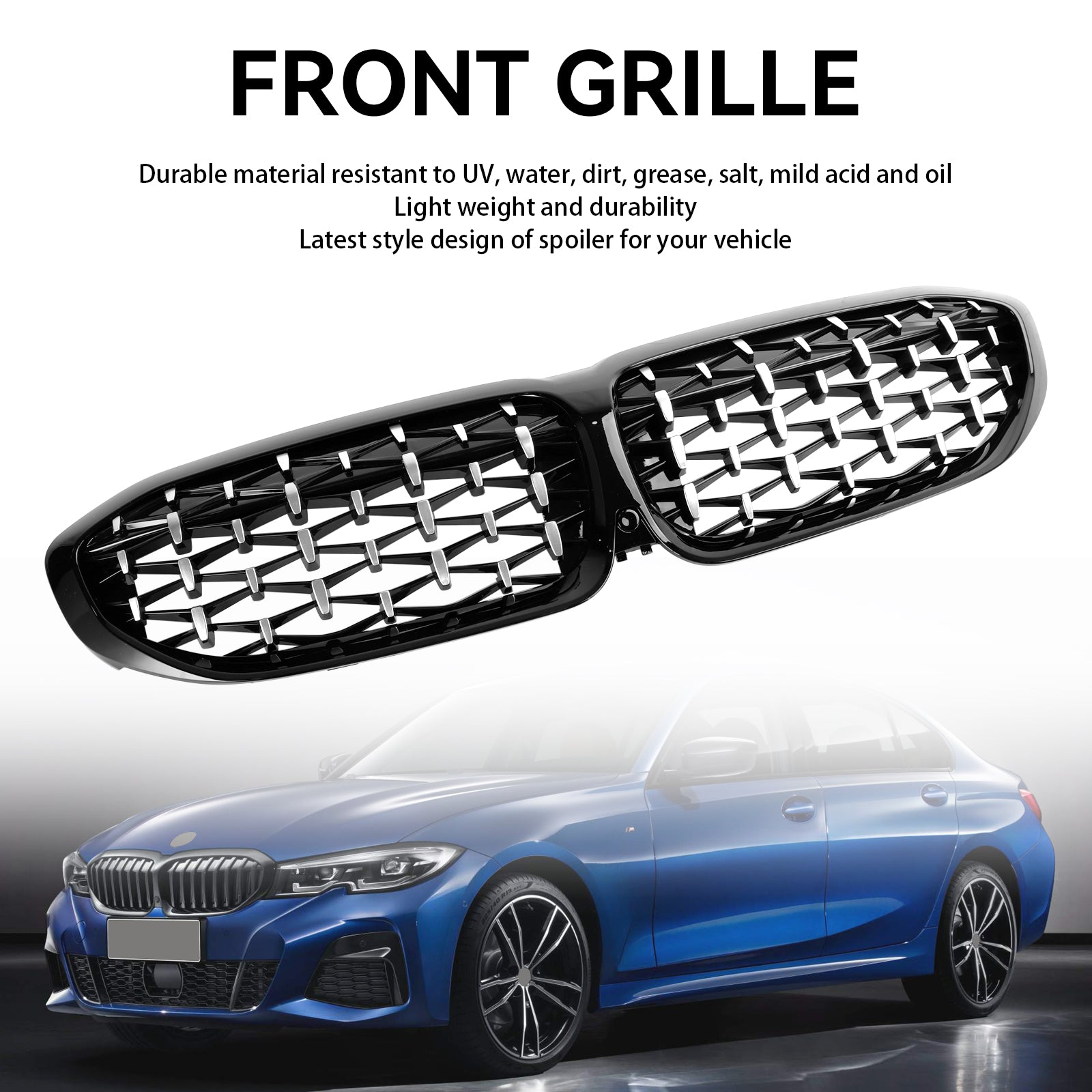 Diamond Kidney Grille Grill 51138072085 Pour BMW 3 Series G20 2019-2022