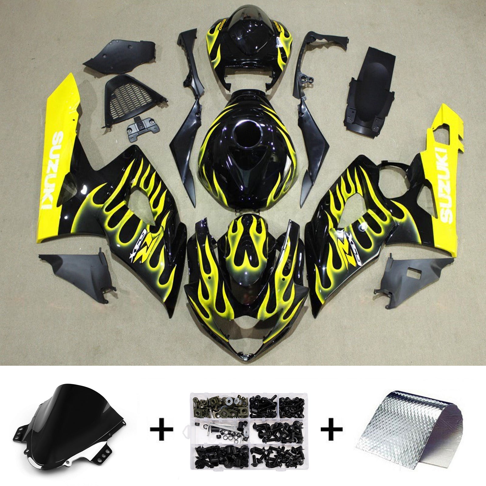 Kit de carénage injecté en plastique ABS pour Suzuki GSXR1000 2005-2006 K5