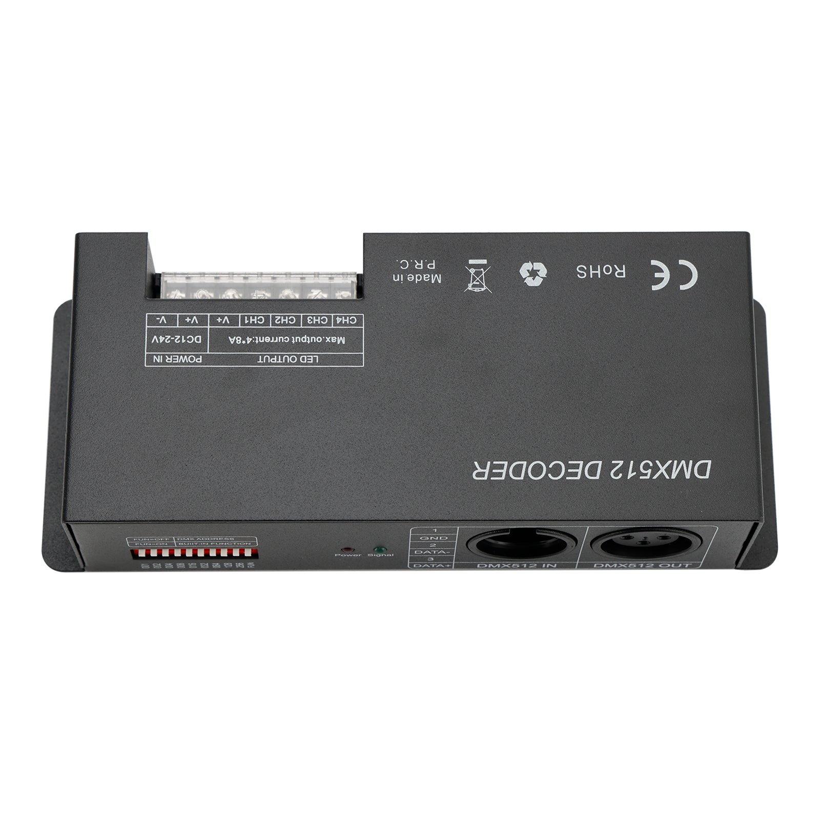 DMX 512 dekoder na 4 kanale RGBW PWM, pogonski gonilnik, krmilnik LED lahkega pasu