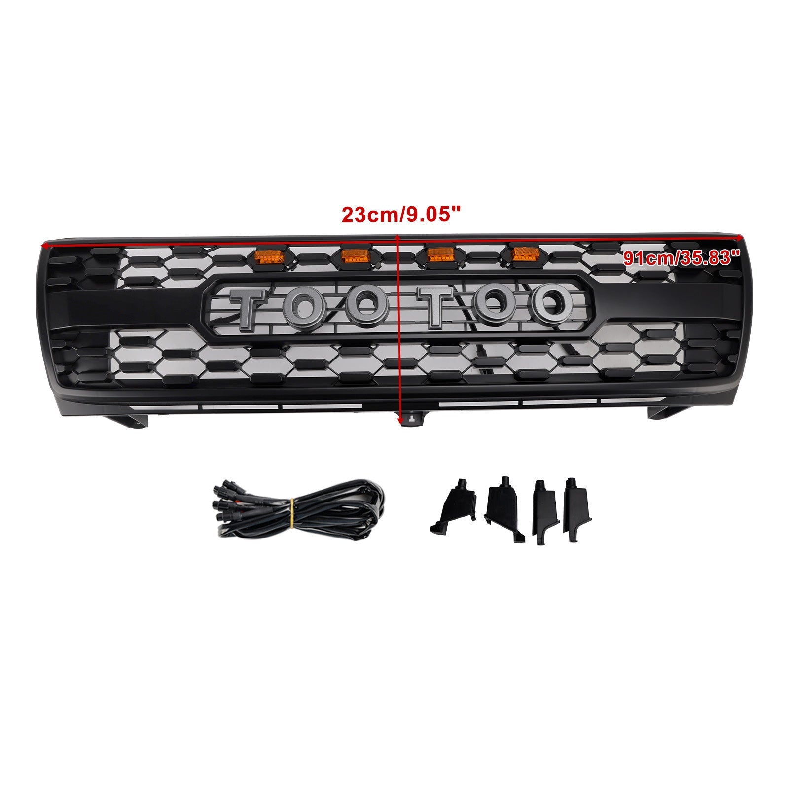 Grille in de voorbumper met honingraatpatroon'Bij compatibel met Toyota Tacoma 1997-2000 TRD PRO