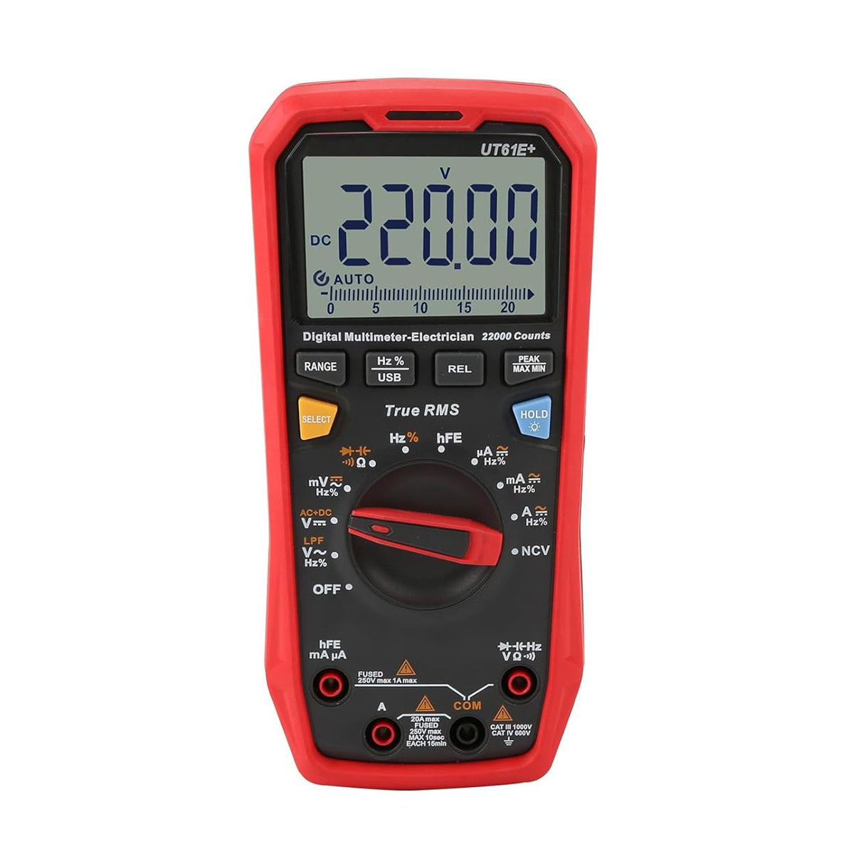 Multimètres numériques UT61E+ AC/DC à sélection automatique de gamme