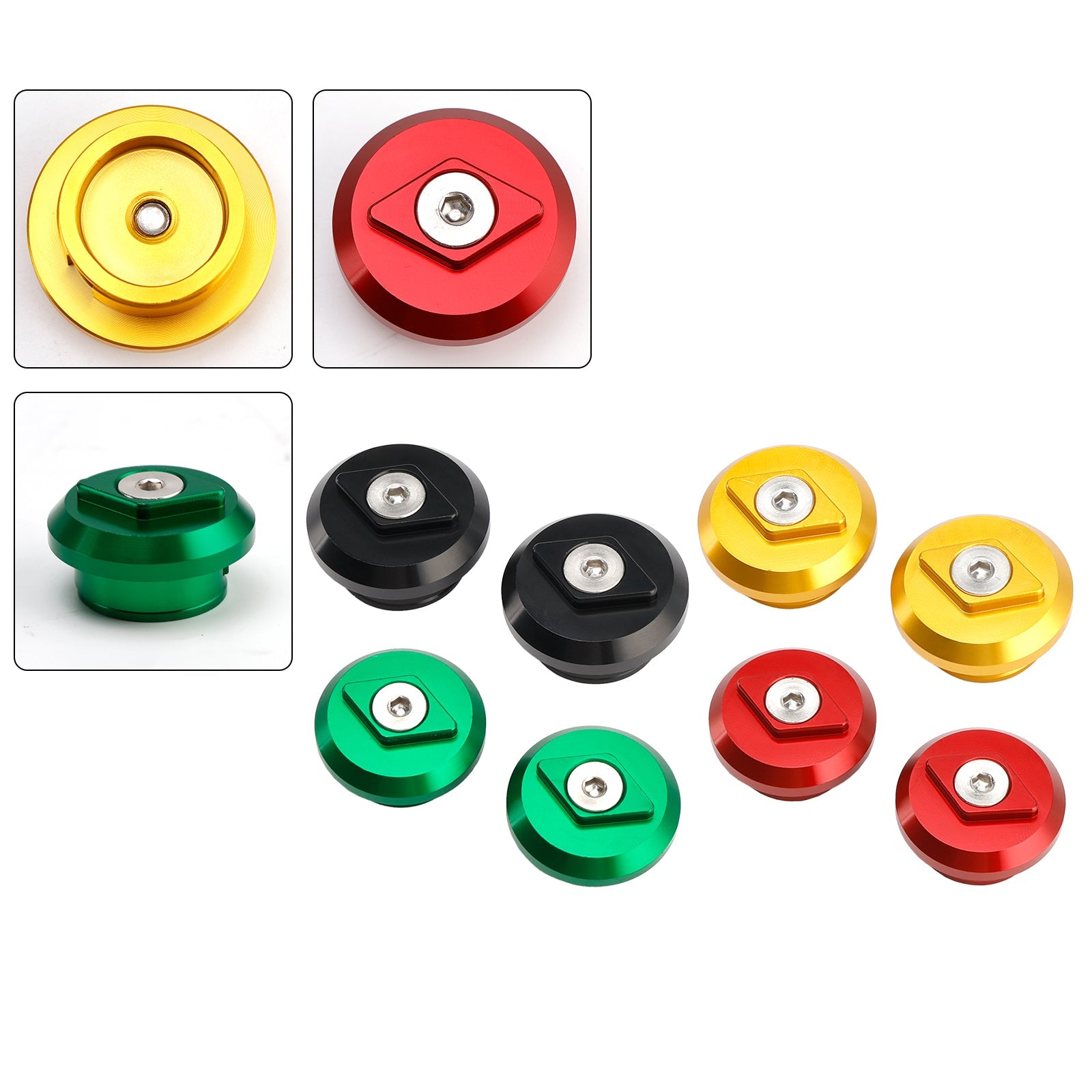 Paar billet aluminium framedoppen voor Kawasaki Ninja 500 2024-2025