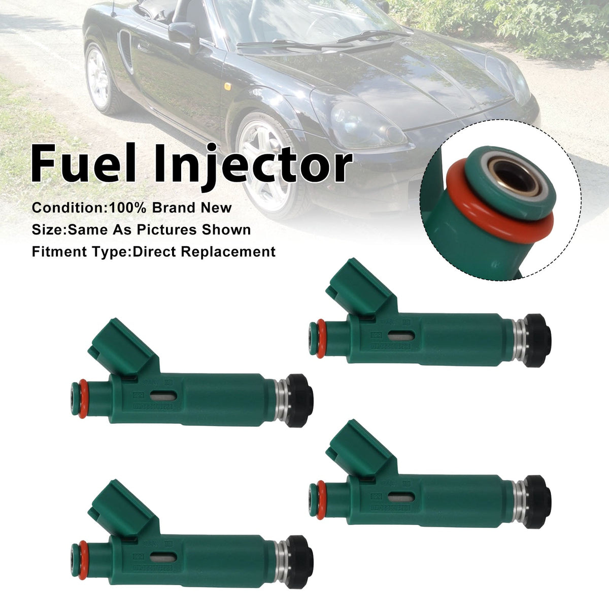 4 Einspritzdüsen für Toyota Celica 2000–2005 und Corolla 2000–2004 (Teilenummer 23250–22040).