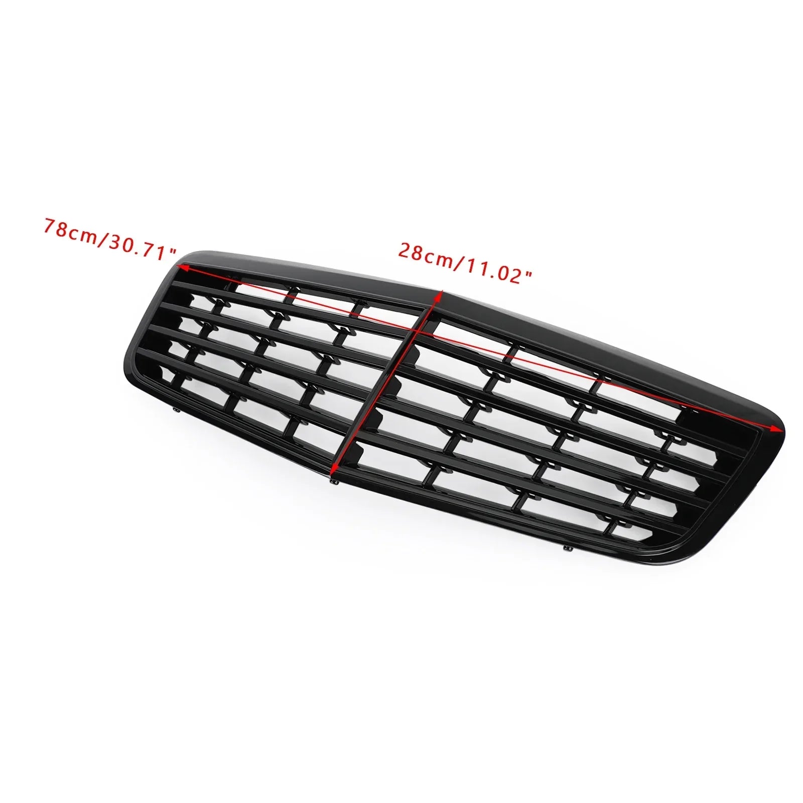 Grille de pare-chocs avant AMG noir brillant pour Mercedes-Benz W211 E350 500 2007-2009