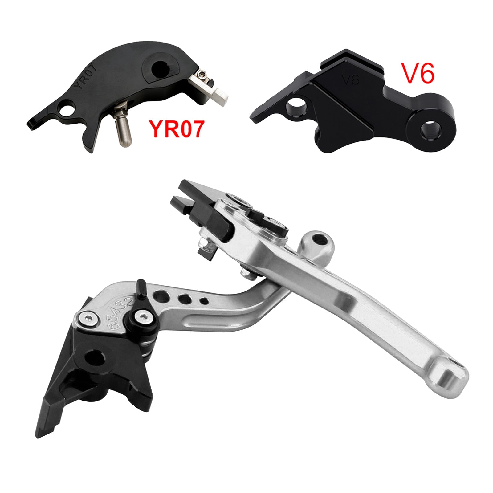 Nouveau levier de frein et d'embrayage court compatible avec YAMAHA XSR900 XSR900GP MT-09 MT-09SP 24-25