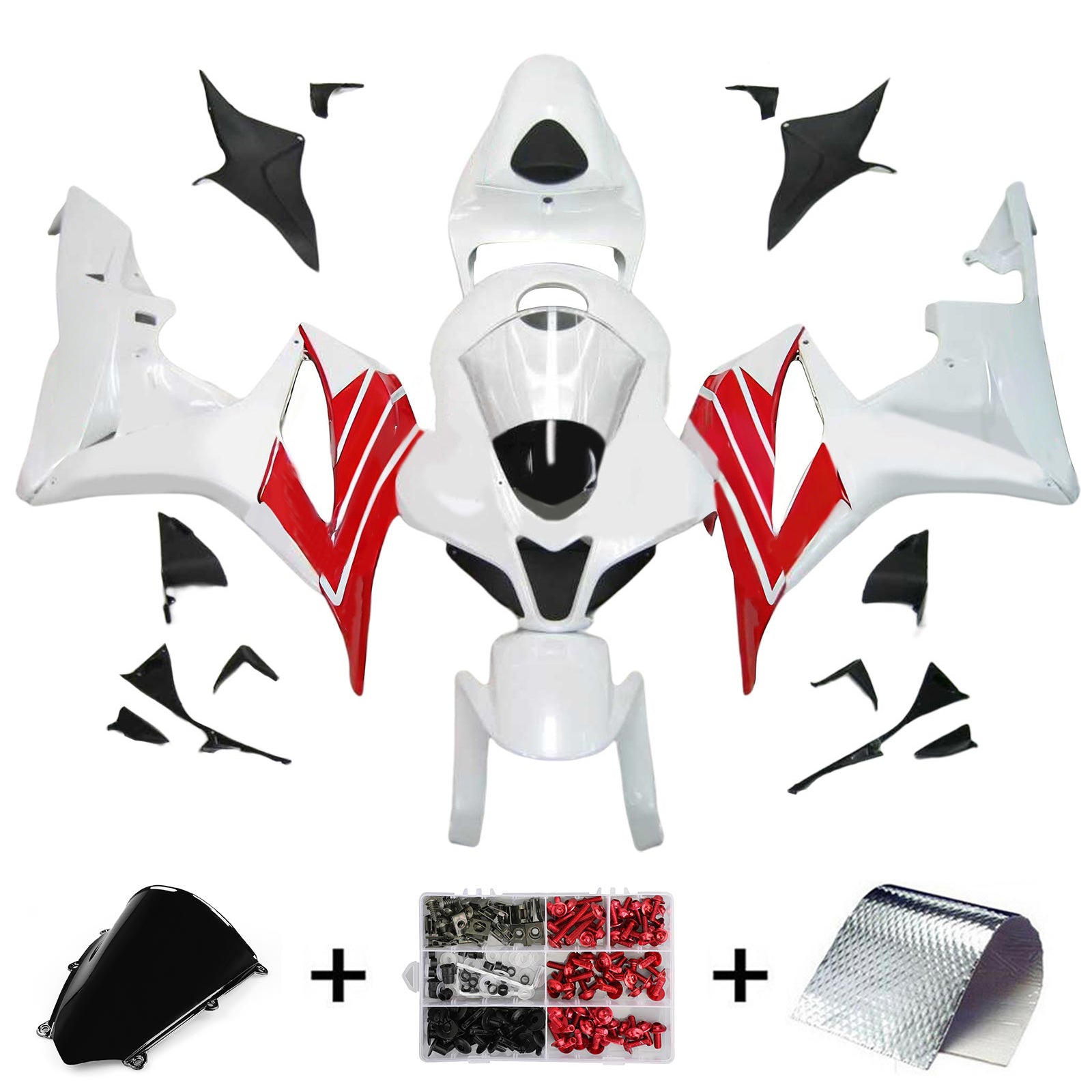 Kit de carénage par injection, carrosserie en plastique ABS pour Honda CBR600RR 2007-2008 F5