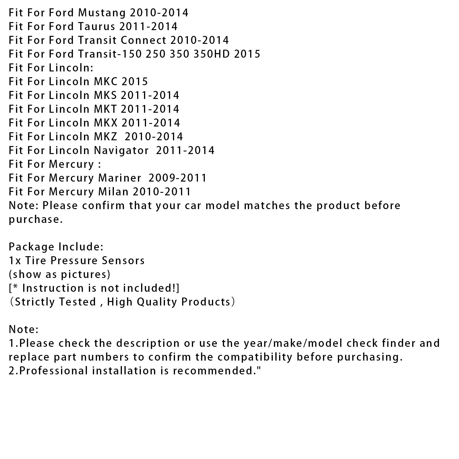 Rengaspaineanturi TPMS 1x Ford Focus Fiesta C-Max Transit DE8T1A180AA