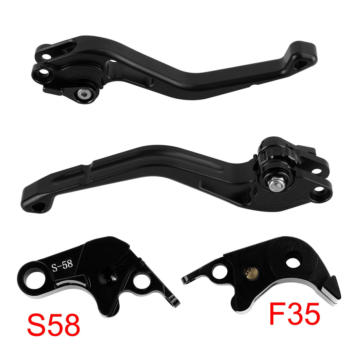 Levier de frein et d'embrayage court neuf, compatible avec Suzuki GSXR60006-10 GSX-S1000/F 2015, noir.