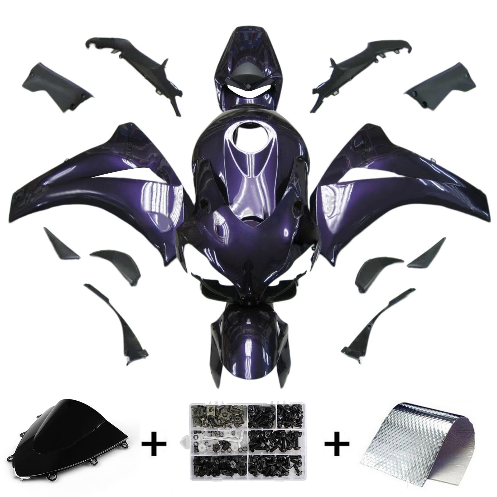 Kit de carénage injecté en plastique ABS pour Honda CBR1000RR 2008-2011