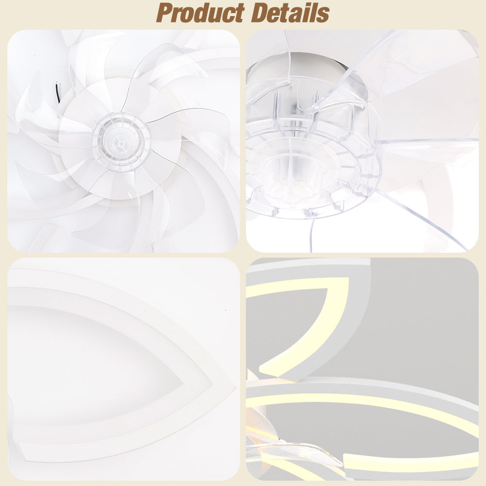 Silencioso Ventilador de techo con LED con iluminación y mando a distancia