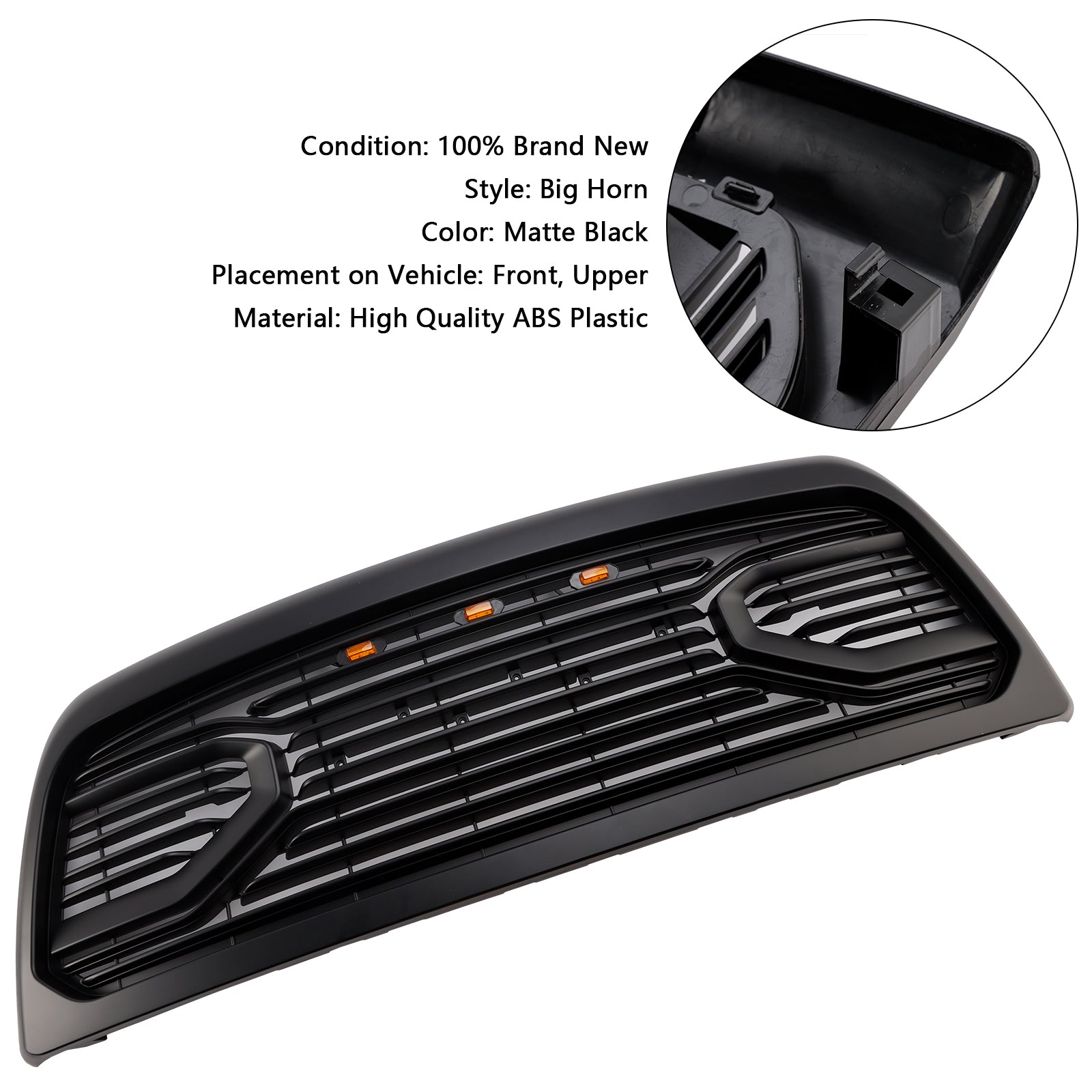 Big-Horn rešetka sprednjega odbijača za Ram 2500/3500 2013-2018 Laramie Limited