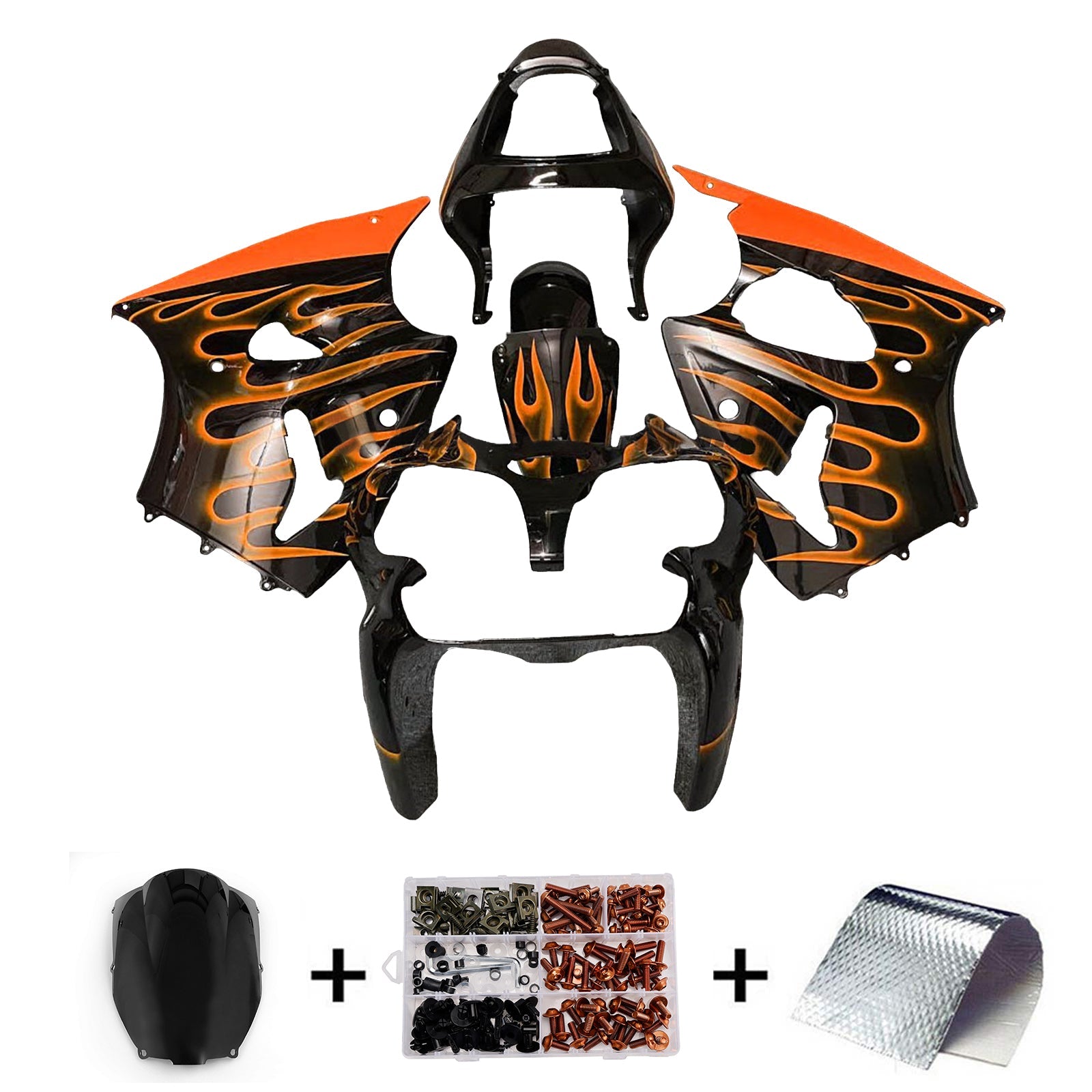 Kit de carénage par injection pour Kawasaki ZX6R 636 2000-2002 ZZR600 2005-2008