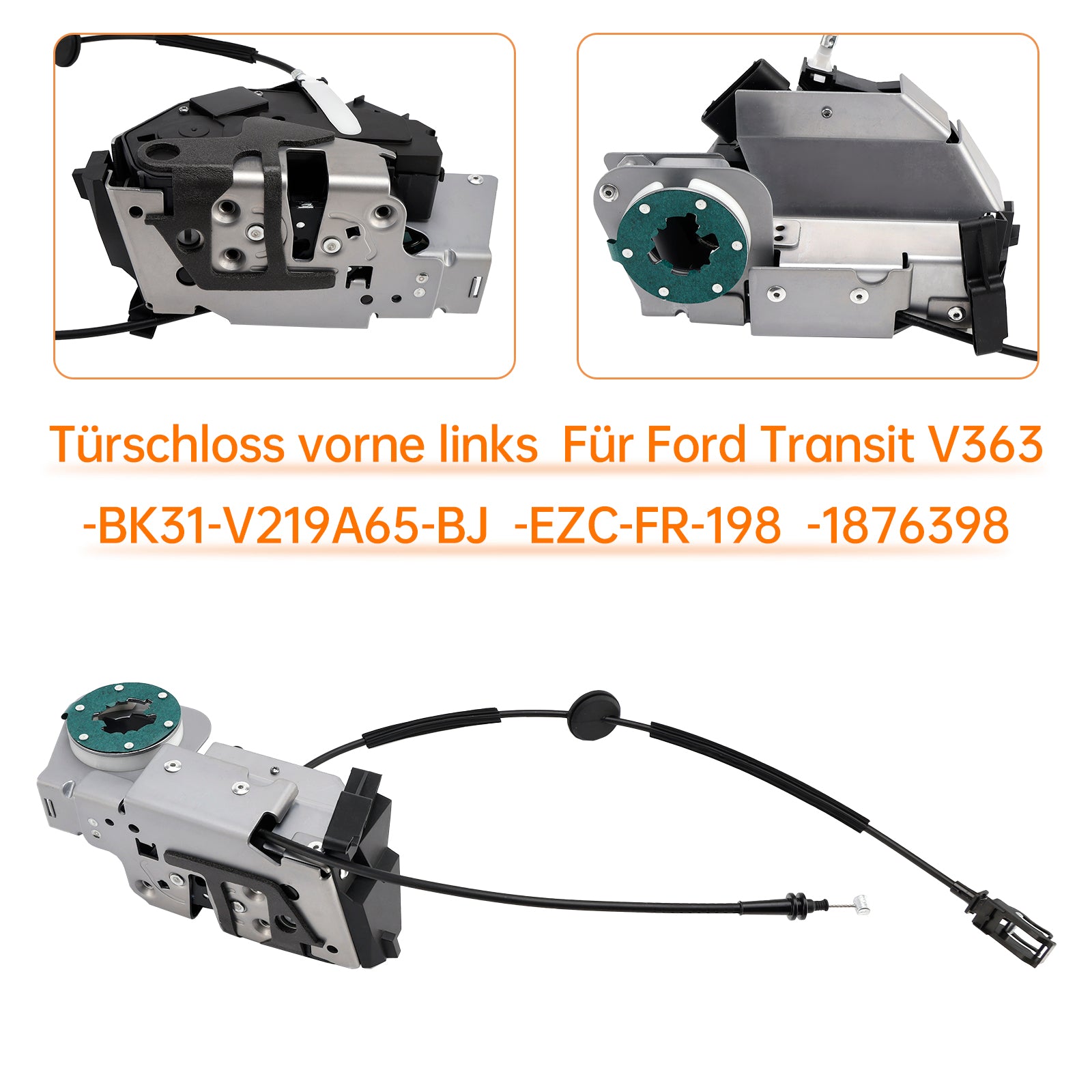 Serratura porta anteriore sinistra BK31-V219A65-BJ per Ford Transit V363 Kasten FCD, FDD E-Transit (2022/03-2025/12)