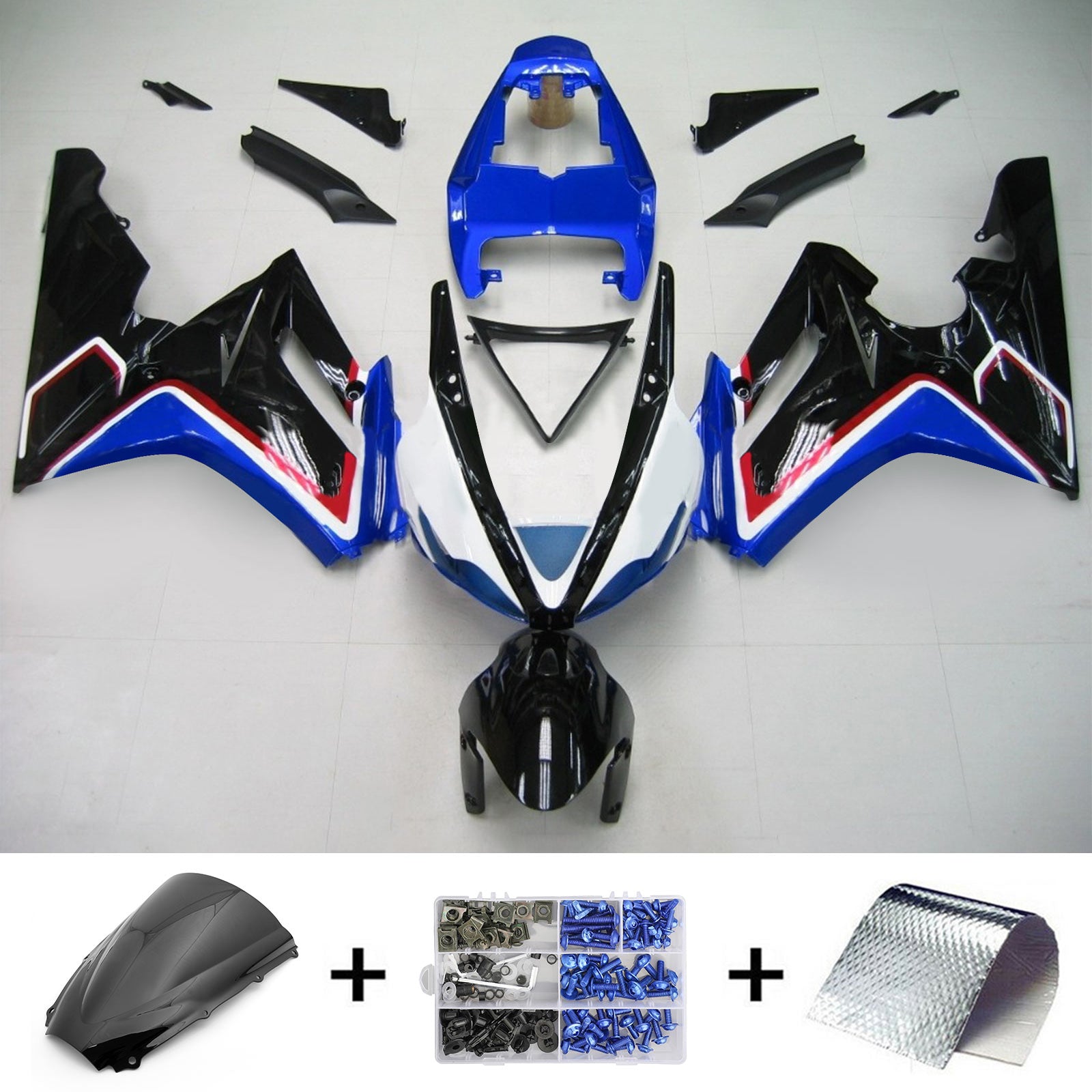 Kit de carénage par injection, carrosserie en plastique ABS, adapté à la Triumph Daytona 675 2006-2008