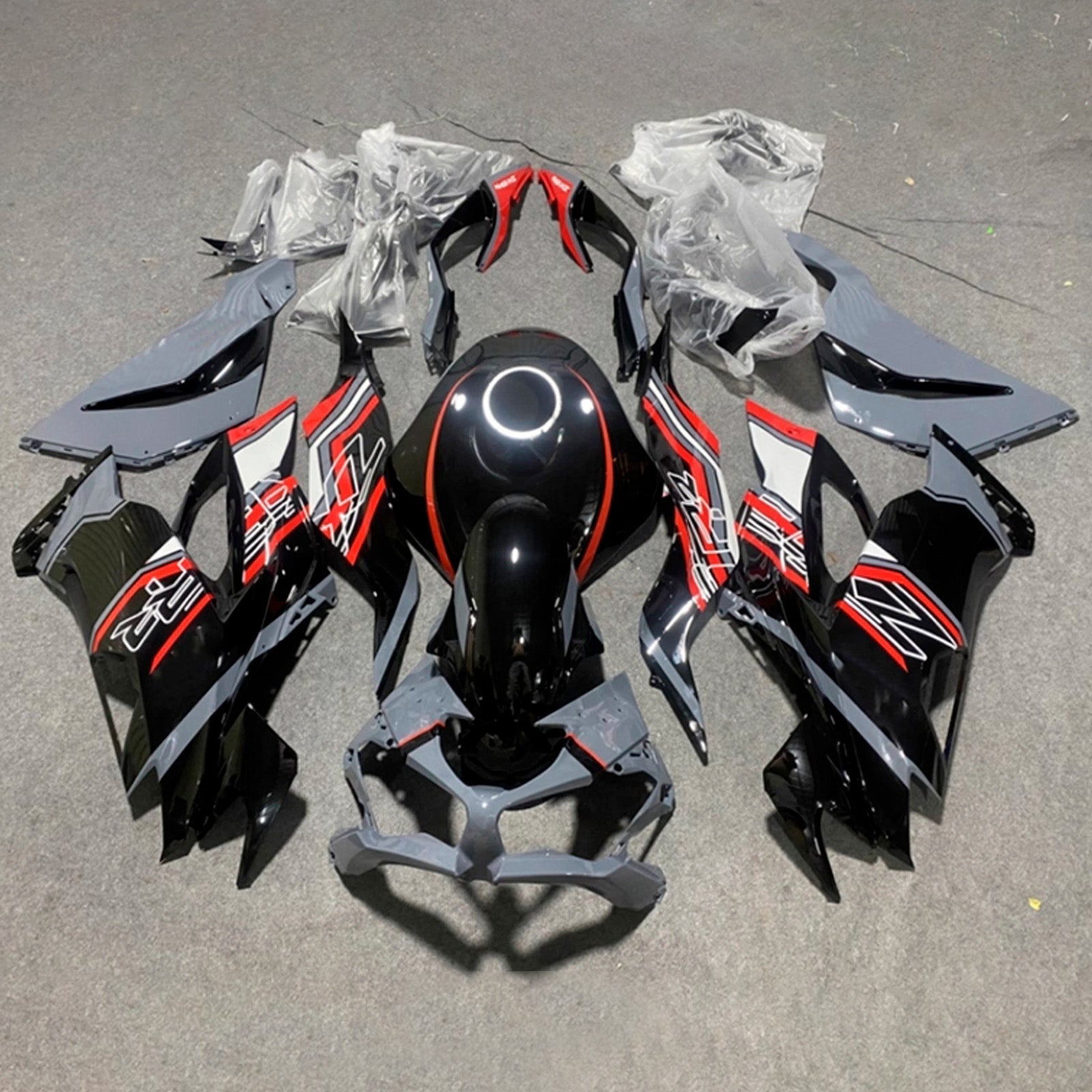 Kit de carénage injecté en plastique ABS compatible avec Kawasaki ZX6R 2019-2023