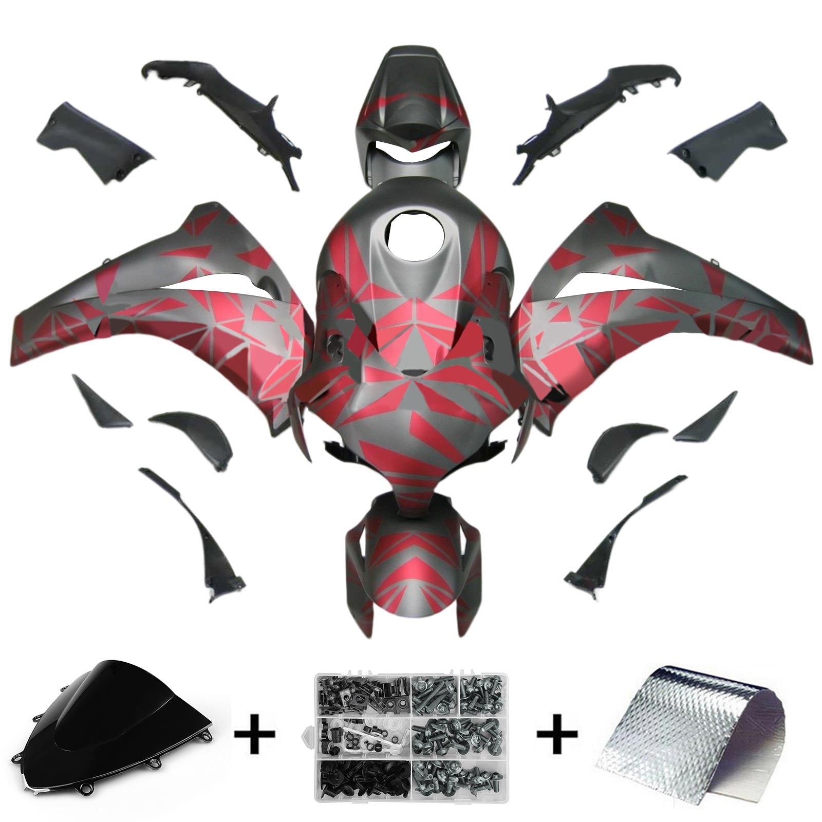 Kit de carénage injecté en plastique ABS pour Honda CBR1000RR 2008-2011
